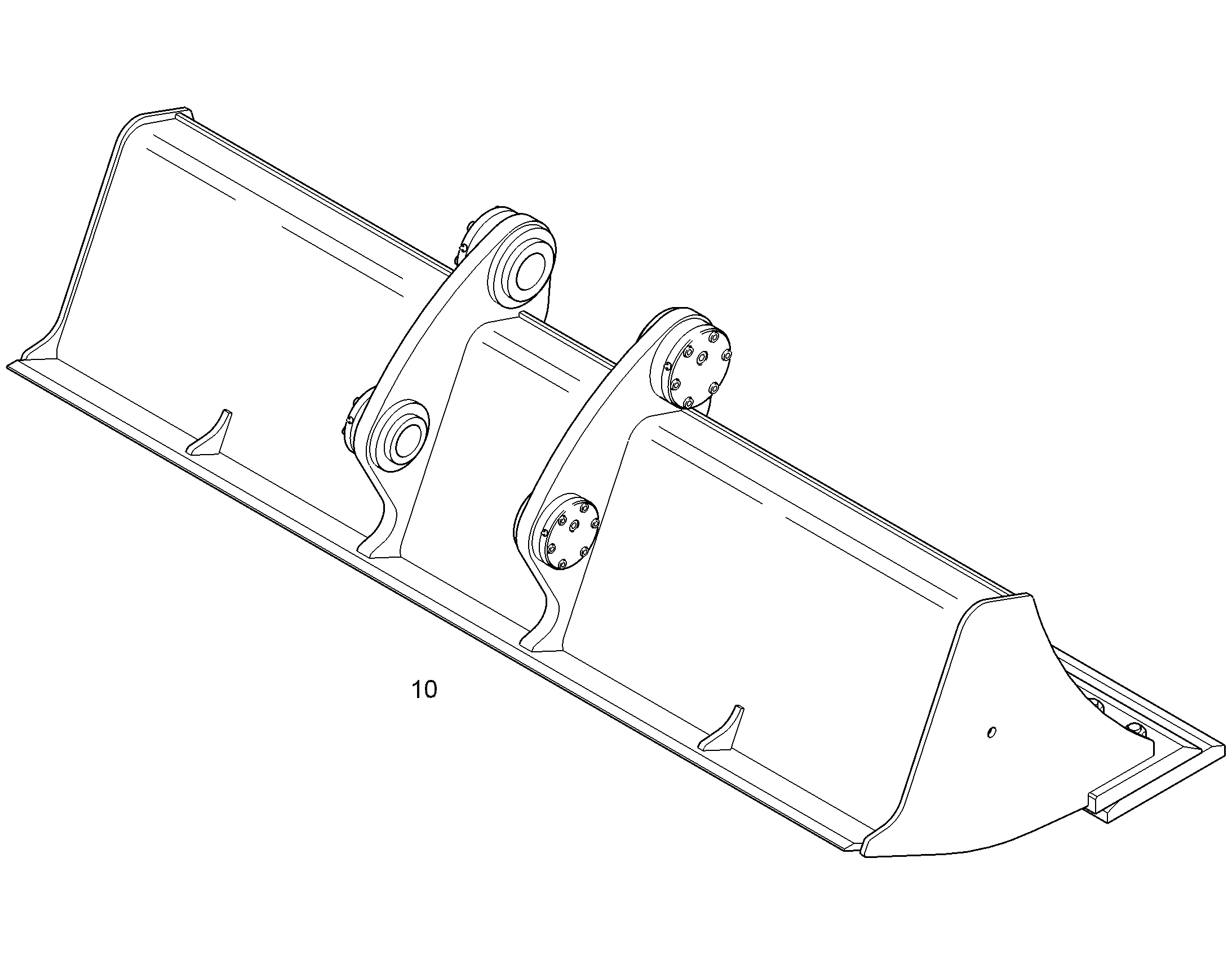 КОВШ КАНАВООЧИСТИТЕЛЯ 2400mm 0,85m³ 94003515 LIEBHERR