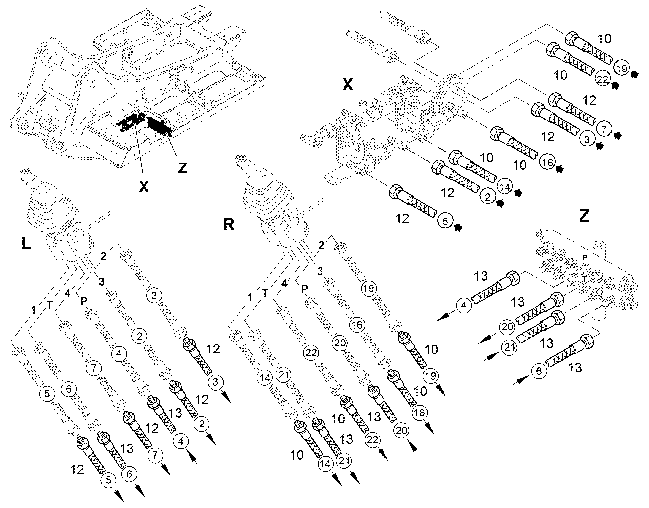 ШЛАНГ УПРАВЛЕНИЯ 10X2200 10491814 LIEBHERR