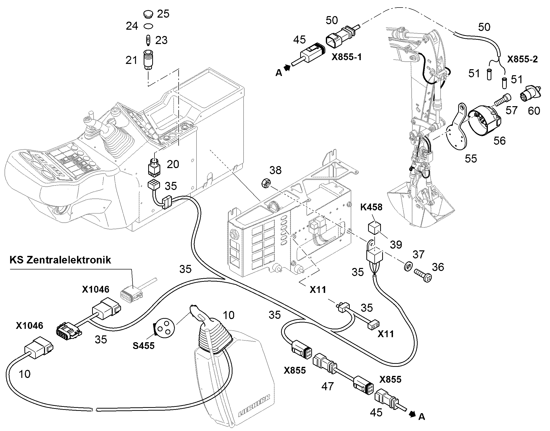 К-Т ПРОВ.- КОНСОЛЬ ЛЕВ.-ВЫКЛ. 94003531 LIEBHERR