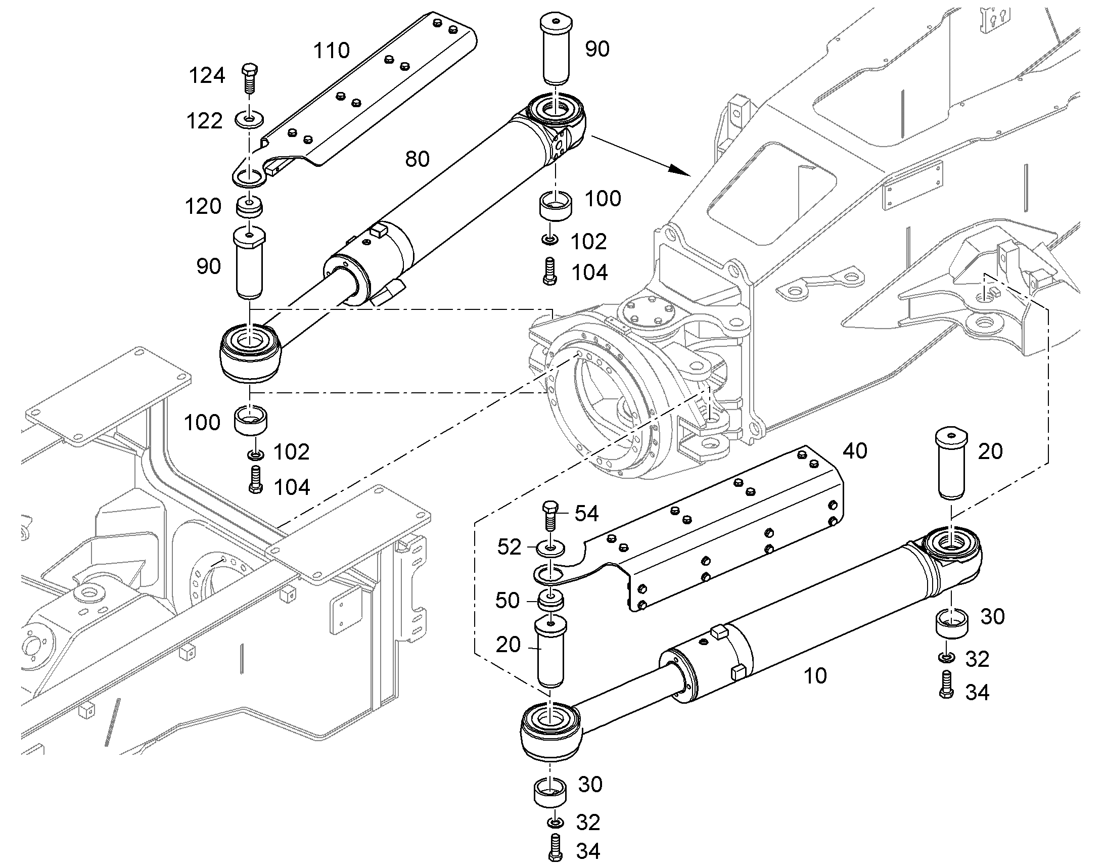 ПРЕДВАРИТЕЛЬНЫЙ МОНТАЖ ФОНАРЯ 94001691 LIEBHERR