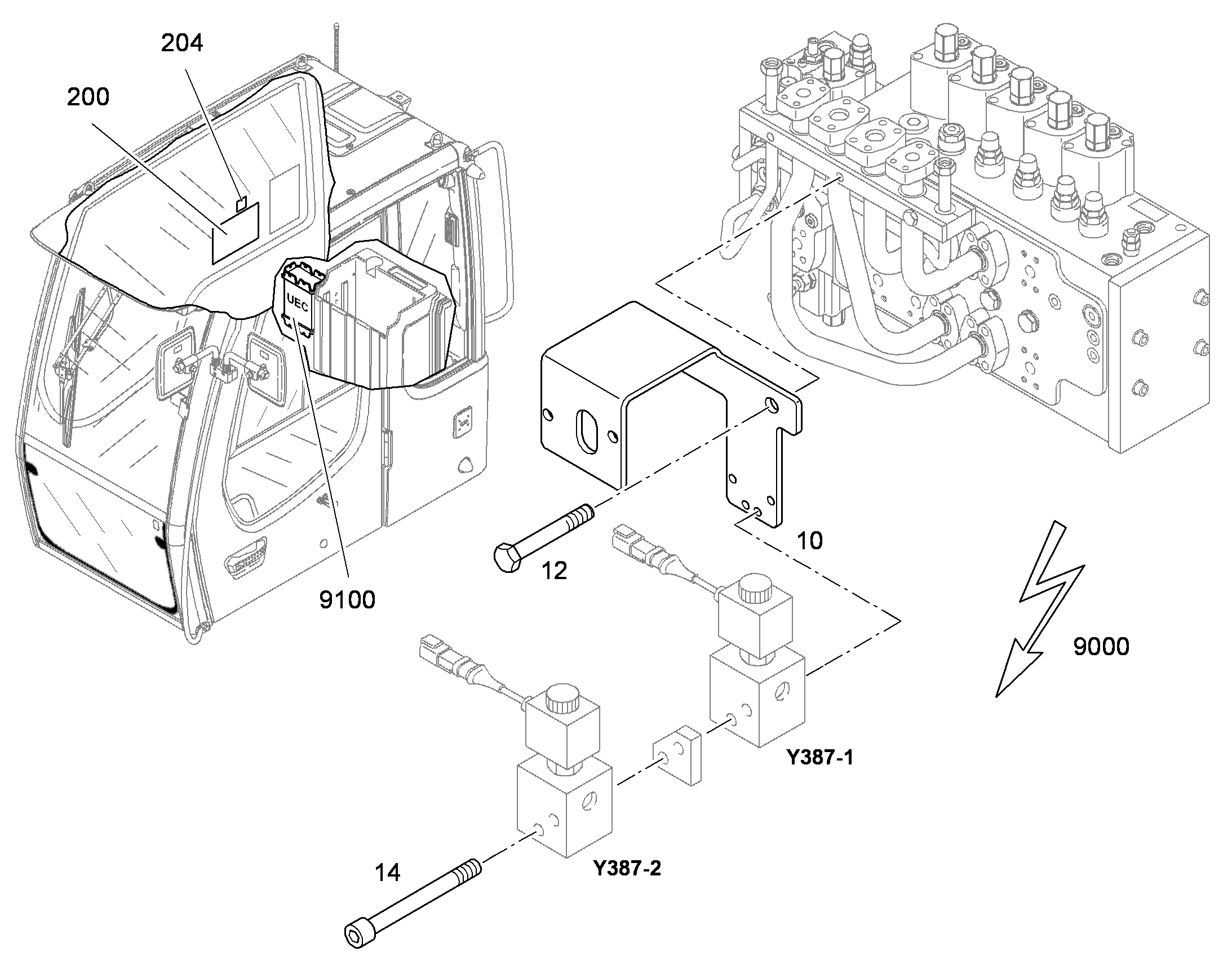 ТАБЛИЧКА СИМВОЛОВ ОБСЛУЖИВАНИЯ 50mmX60mm 94013236 LIEBHERR