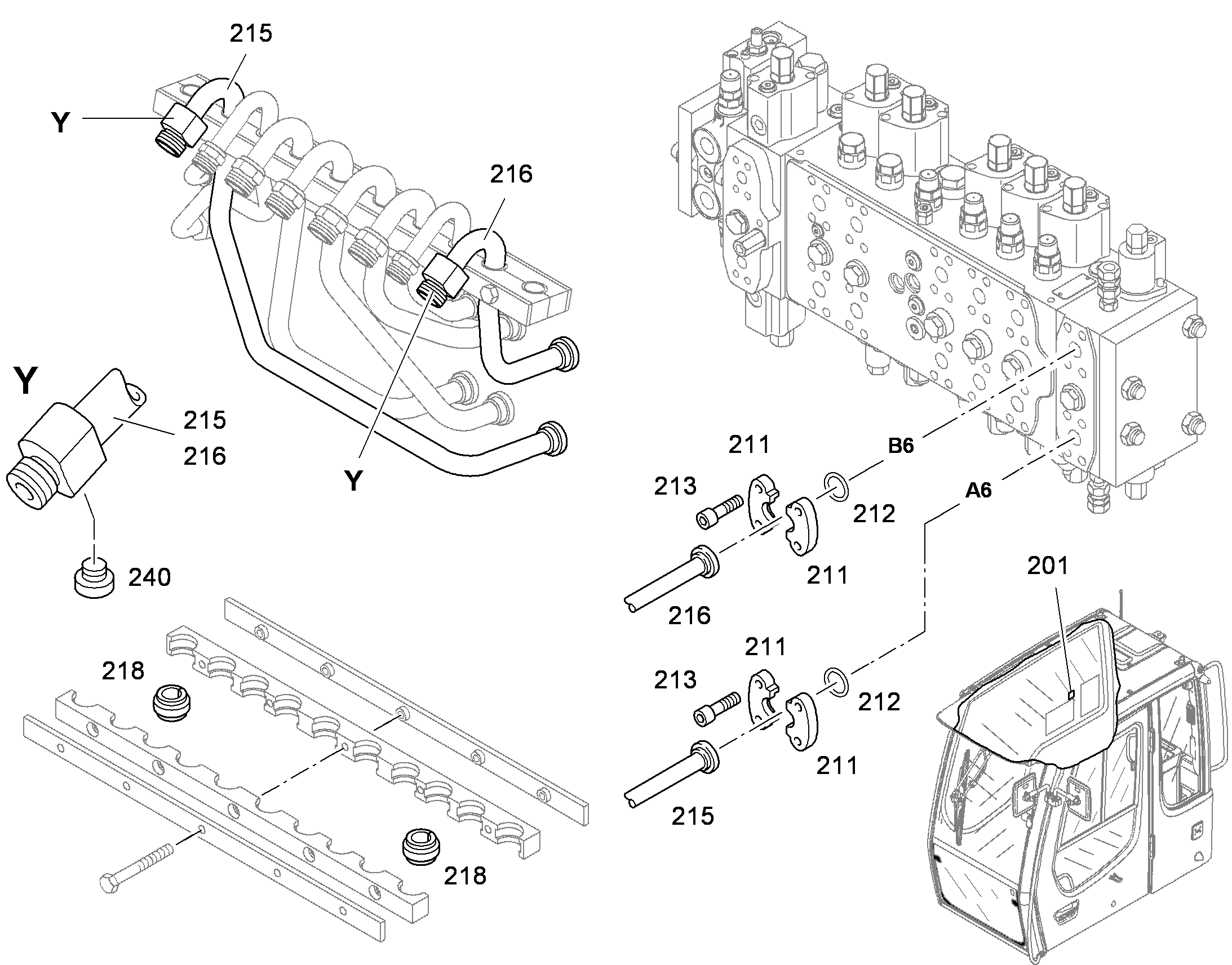ТАБЛИЧКА СИМВОЛОВ ОБСЛУЖИВАНИЯ AHS 80mmX60mm 94004618 LIEBHERR