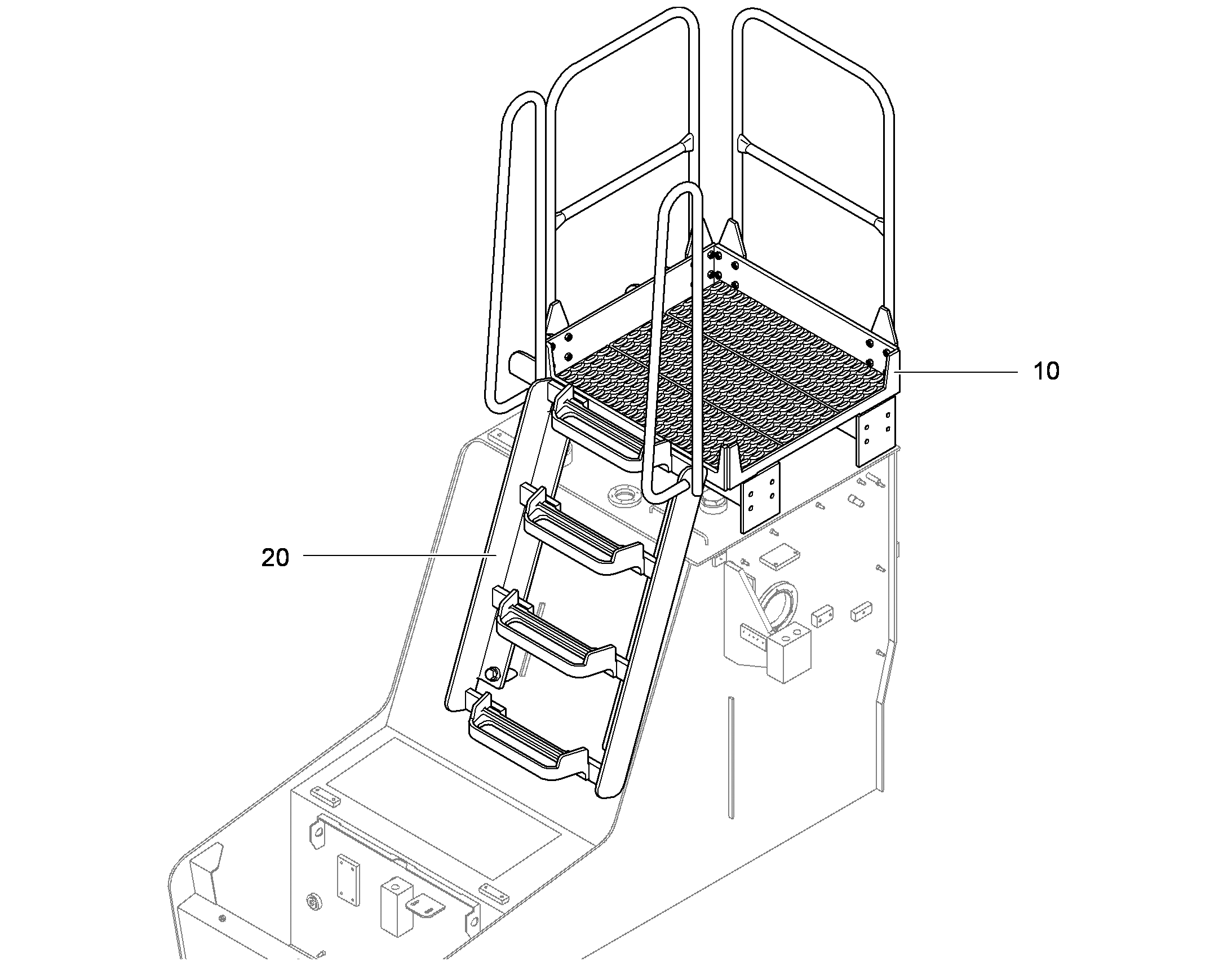 ПЛАТФОРМА ЗАДНЯЯ 94004647 LIEBHERR