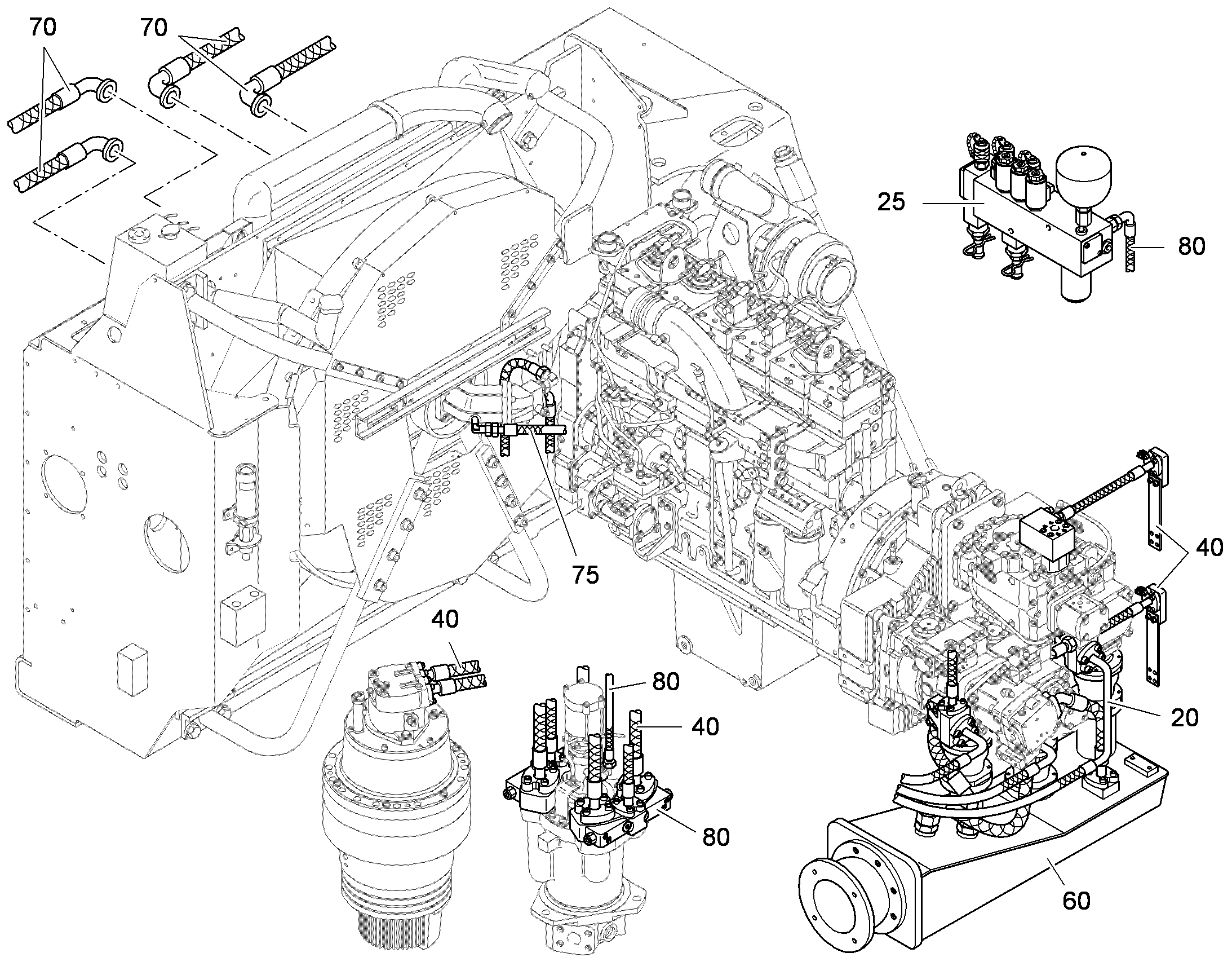 ЛИНИЯ УПРАВЛЯЮЩАЯ УСТАНОВКА 94007790 LIEBHERR