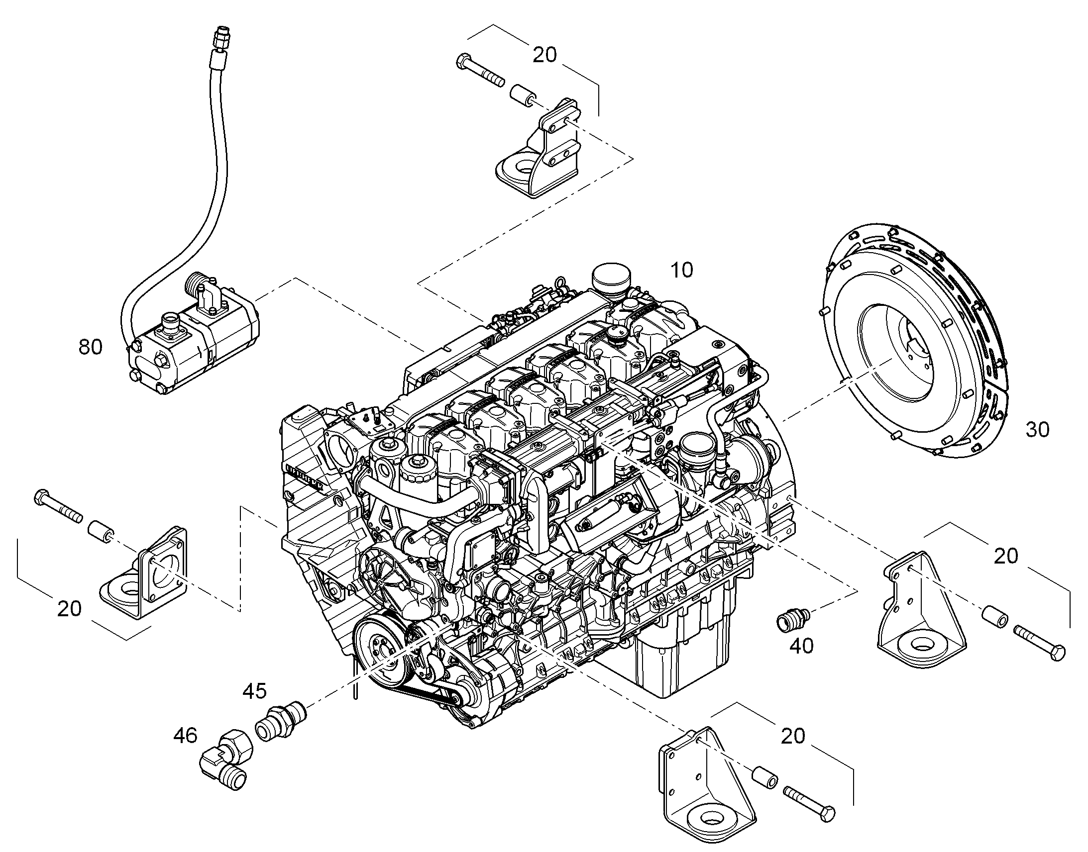 ОПОРЫ ДВИГАТЕЛЯ 9645471 LIEBHERR