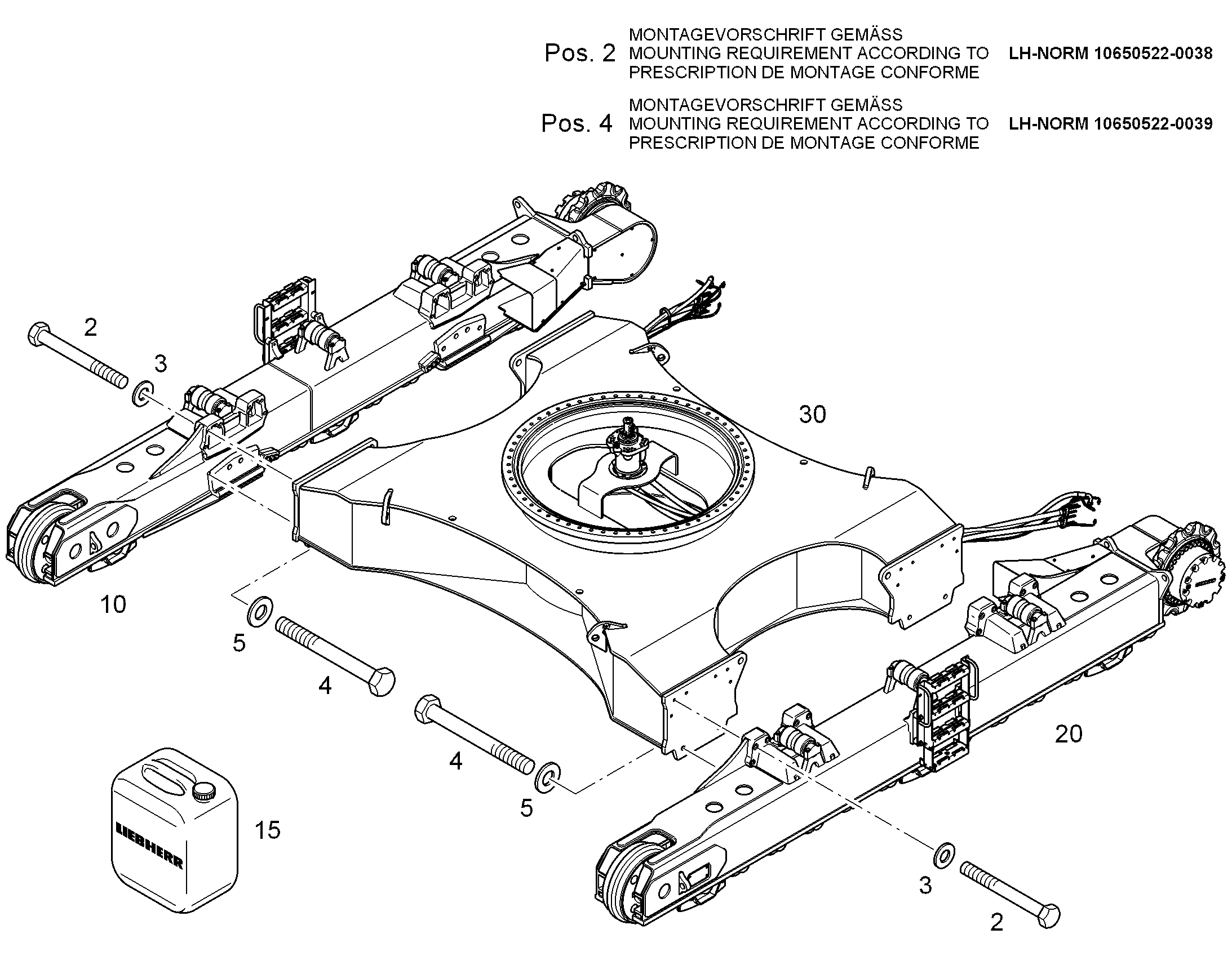 СРЕДНЯЯ ЧАСТЬ УСИЛЕННАЯ 10374012 LIEBHERR