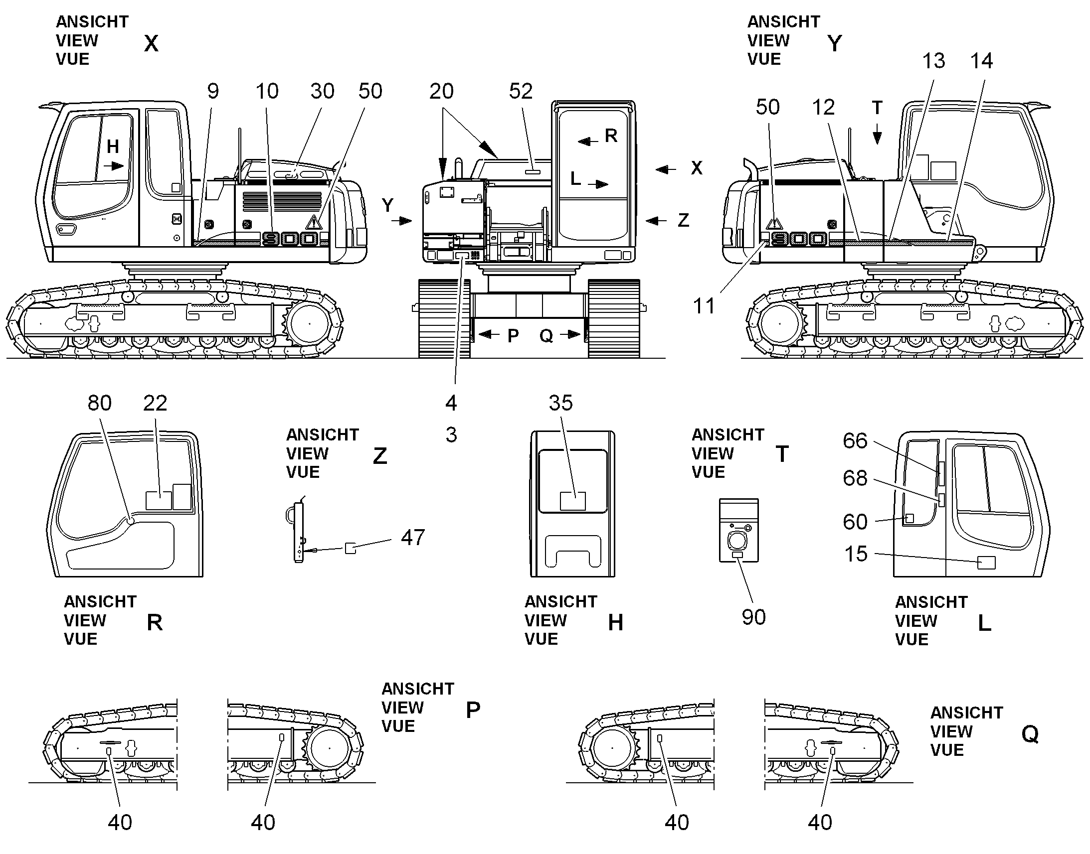НАКЛЕЙКА 555mmX159,06mm 9602563 LIEBHERR