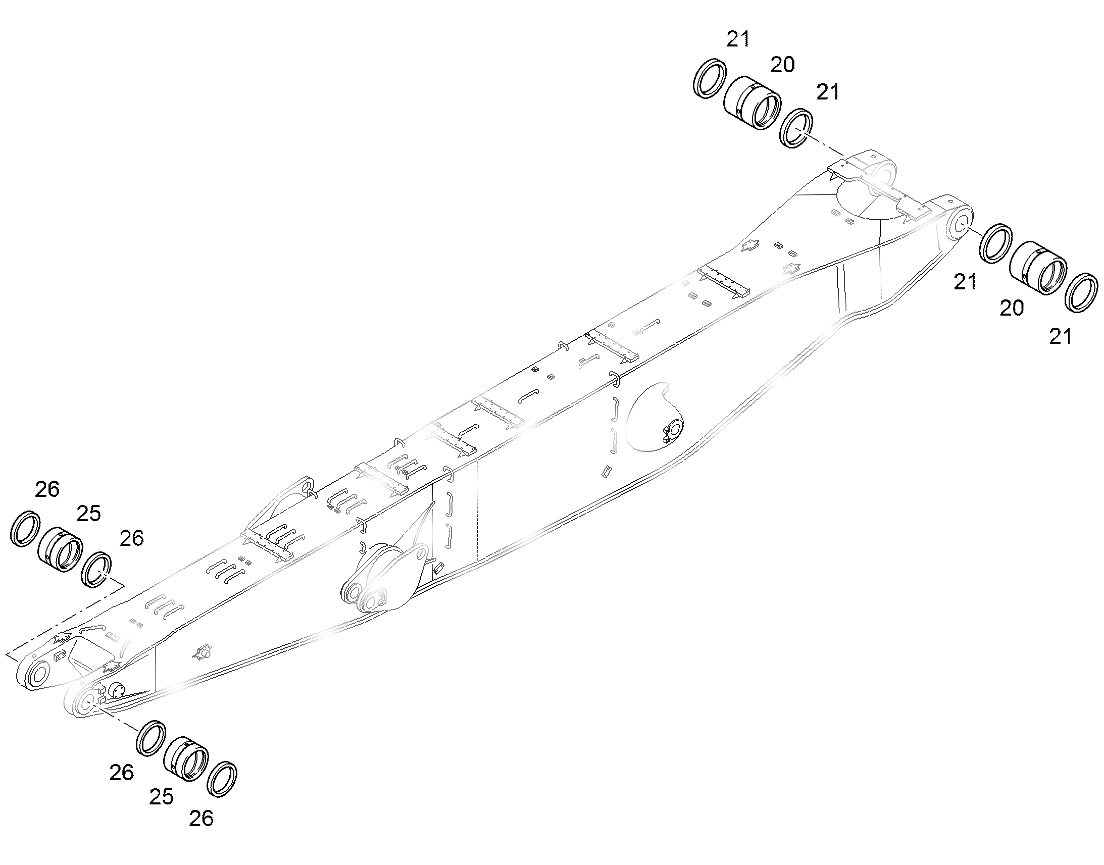 СТАЛЬНАЯ ВТУЛКА A1 160/190X230 9327686 LIEBHERR