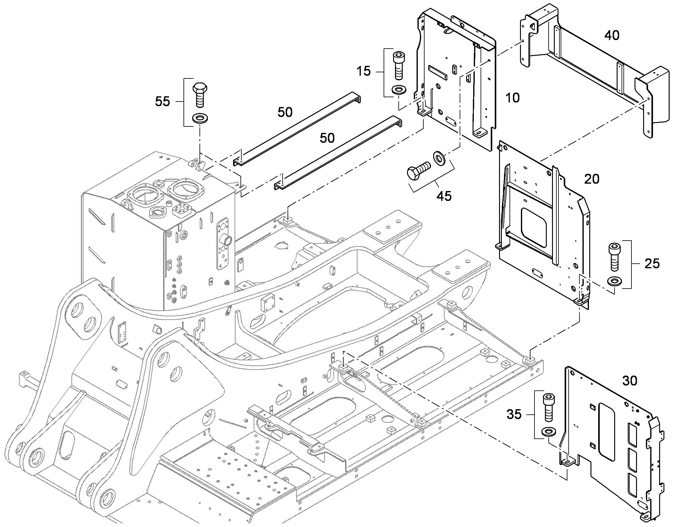 МОНТАЖНЫЕ ДЕТАЛИ ОБШИВКИ 94010169 LIEBHERR