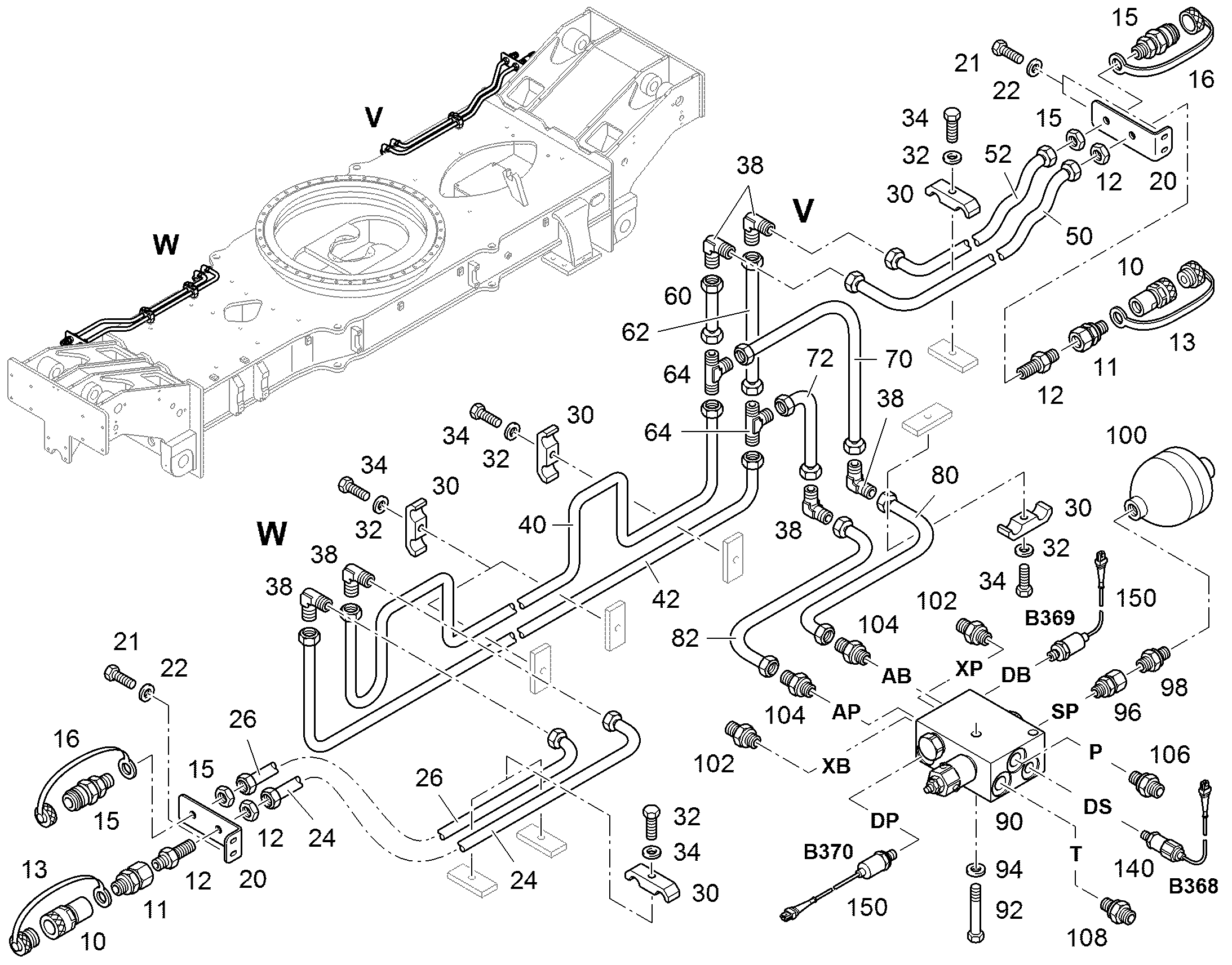 ПЕРЕКЛЮЧАТЕЛЬ 80/75bar 10663924 LIEBHERR