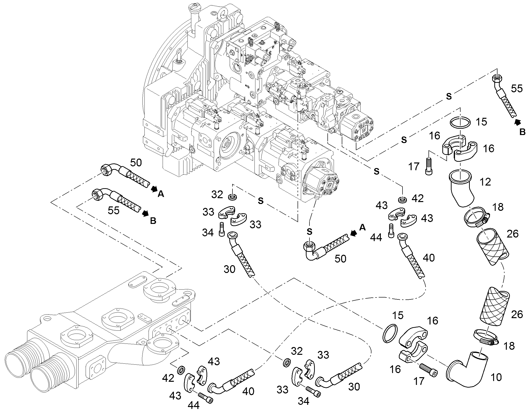 ШЛАНГ 40X1100 10652726 LIEBHERR