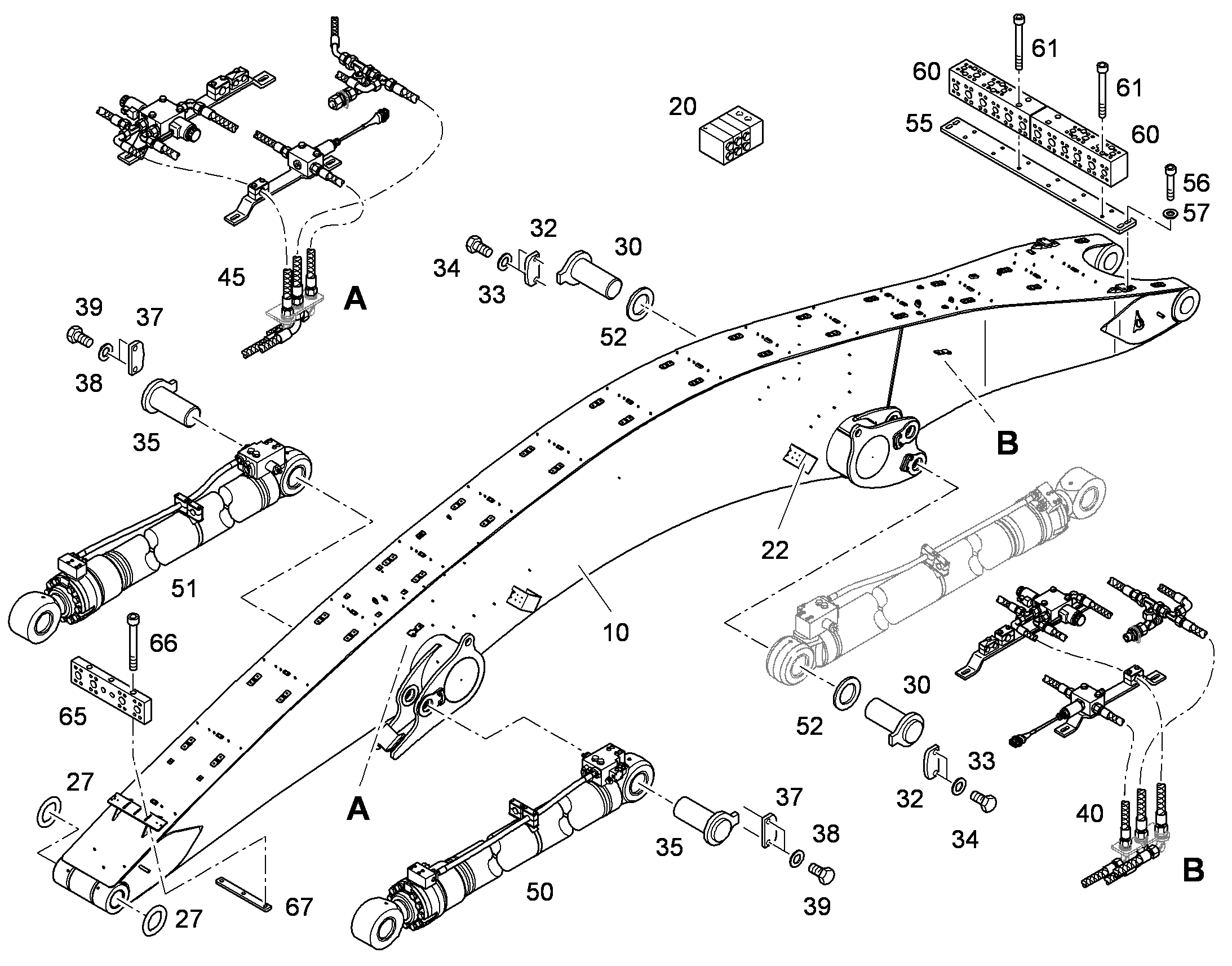 БЛОК РАСПРЕДЕЛИТЕЛЯ 9643763 LIEBHERR