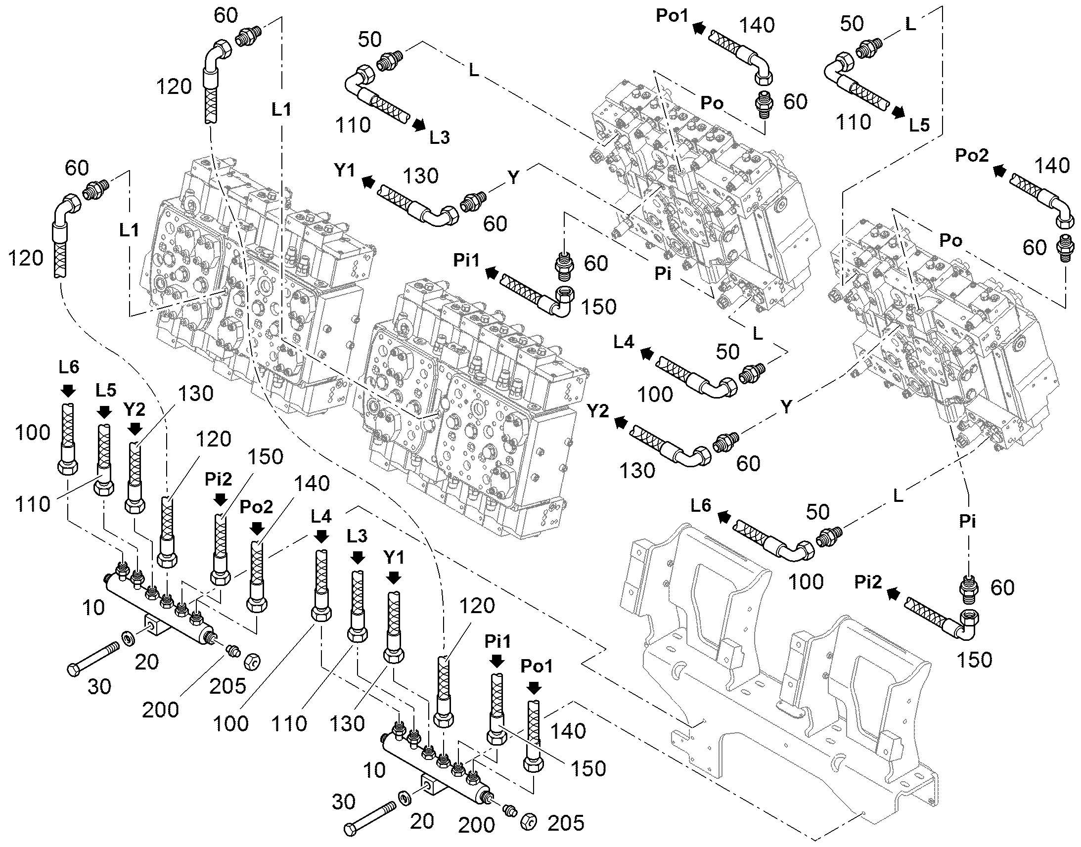 ШЛАНГ УПРАВЛЕНИЯ 10X900 7402573 LIEBHERR