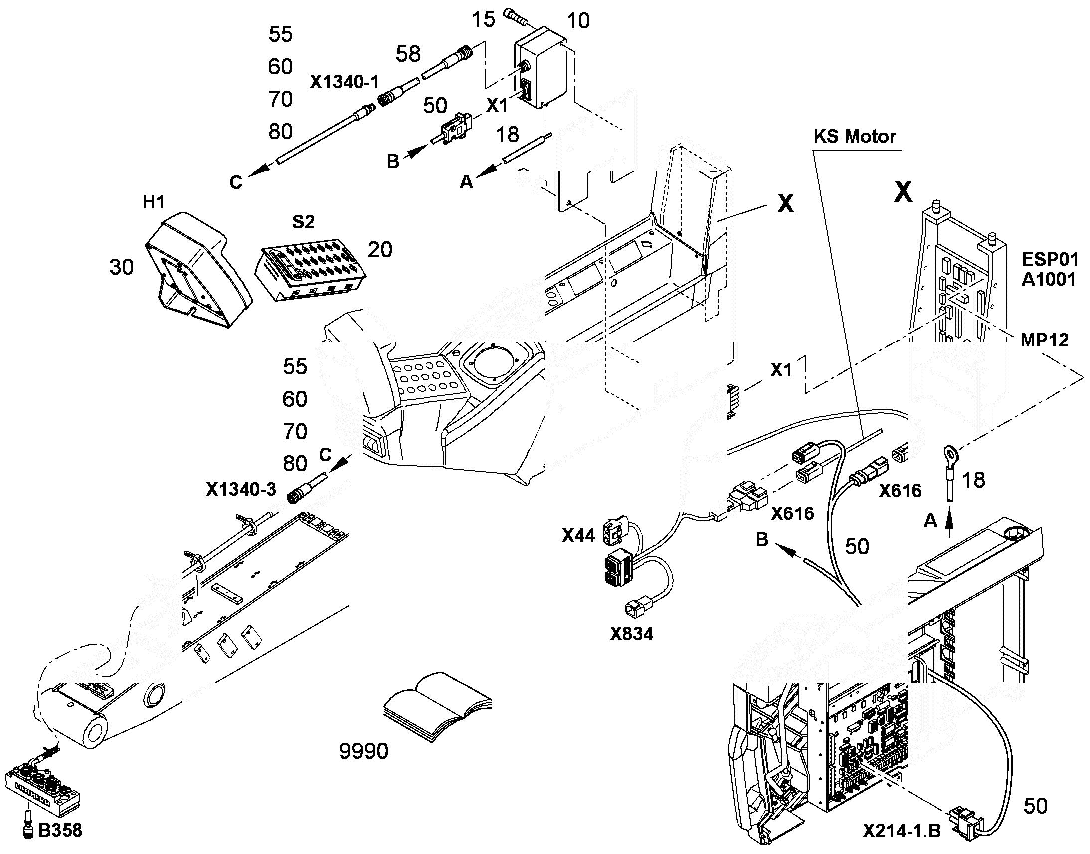 КЛАВИАТУРА УПРАВЛЕНИЯ V4.7.3 9641714 LIEBHERR