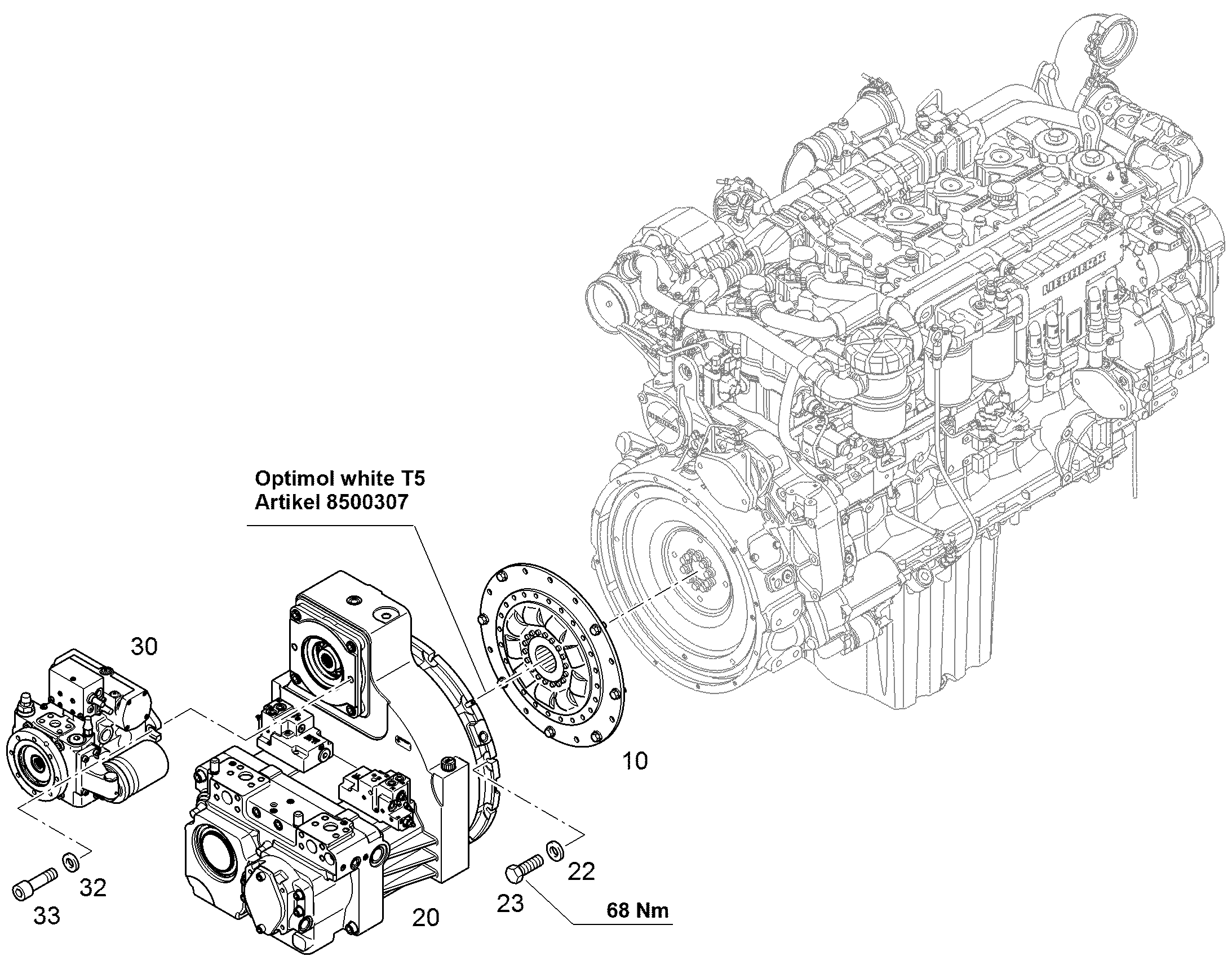 НАСОС ГИДРАВЛИЧЕСКИЙ СДВОЕННЫЙ DPVP O 165cm³/U 10124017 LIEBHERR