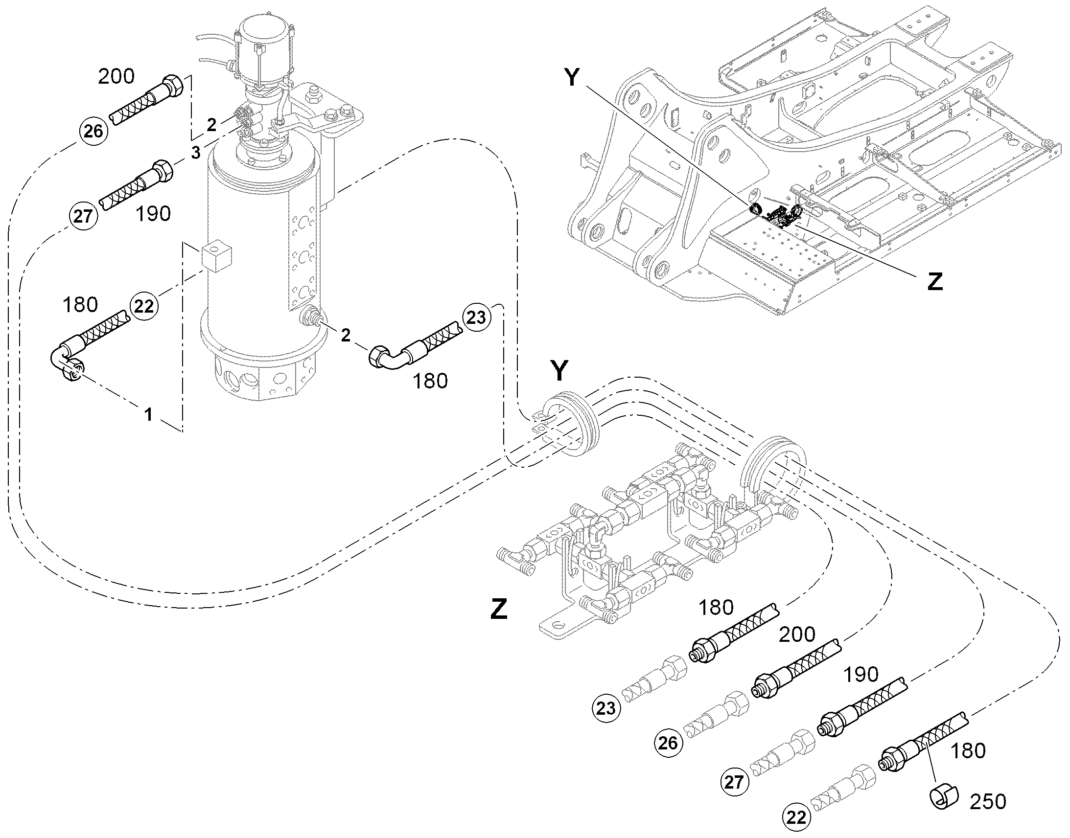 ШЛАНГ 10X2000 10045245 LIEBHERR