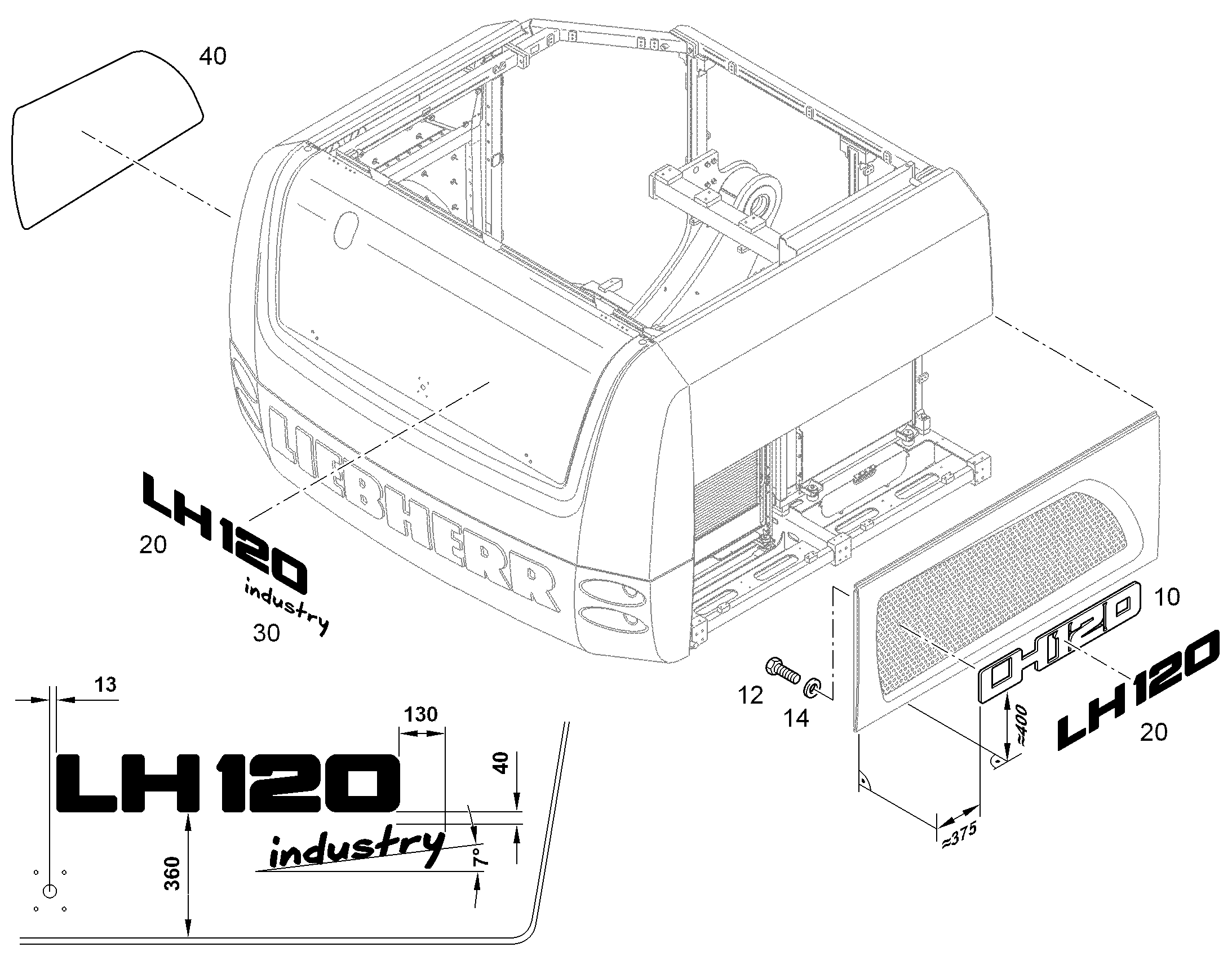 НАКЛЕЙКА 94020969 LIEBHERR