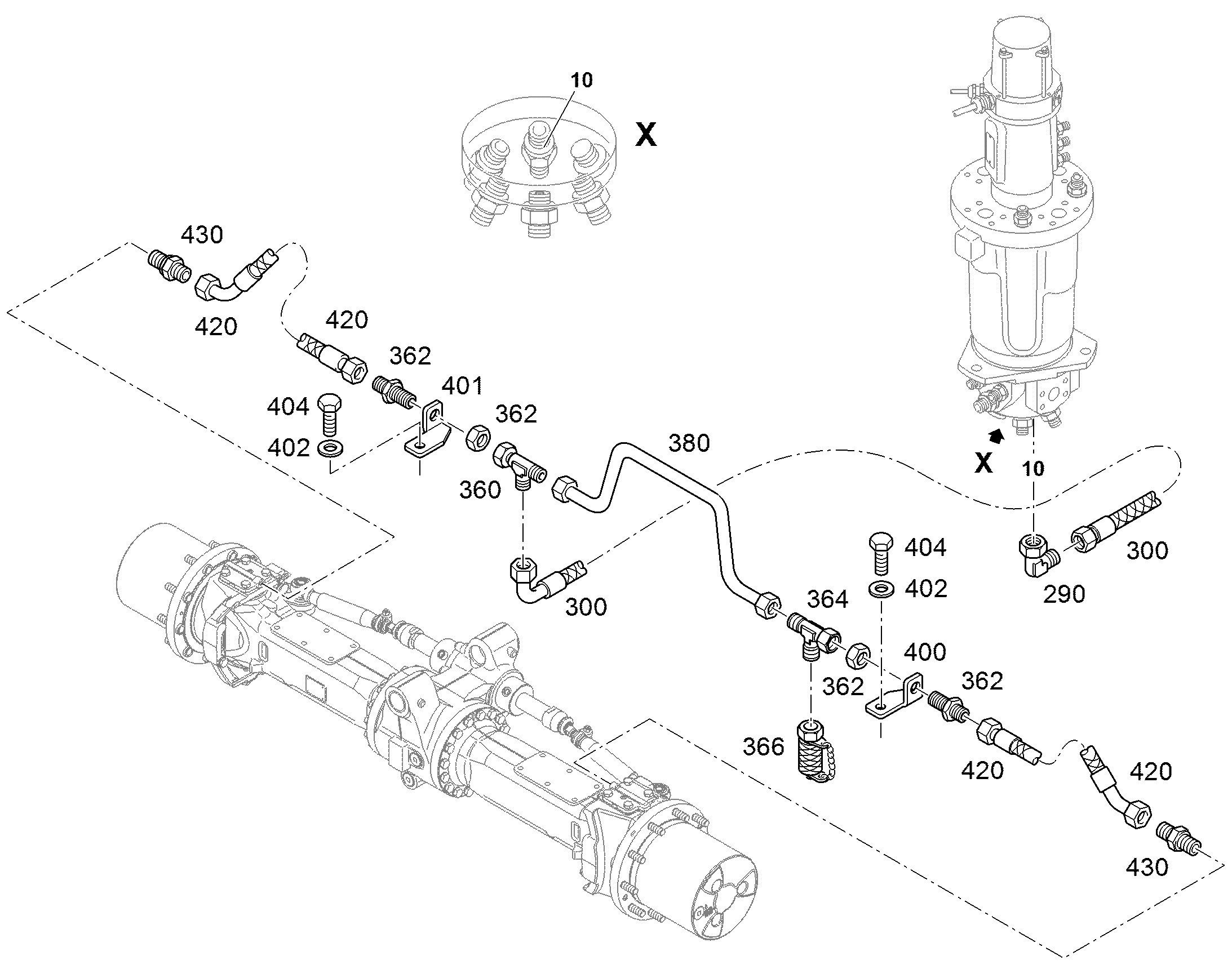 ШЛАНГ 10X400 10016420 LIEBHERR
