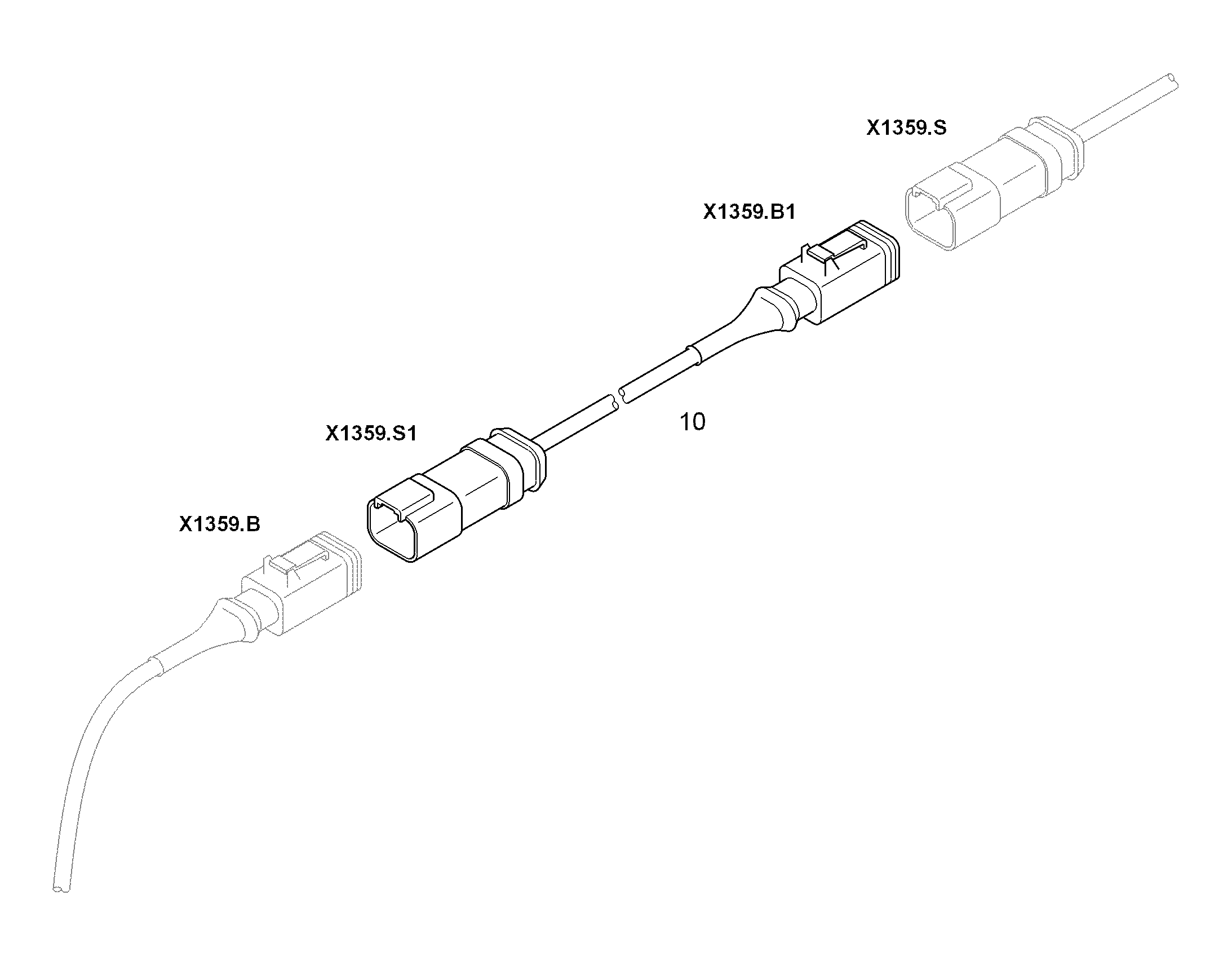 УДЛИНЕНИЕ, КОМПЛЕКТ КАБЕЛЕЙ 94008202 LIEBHERR