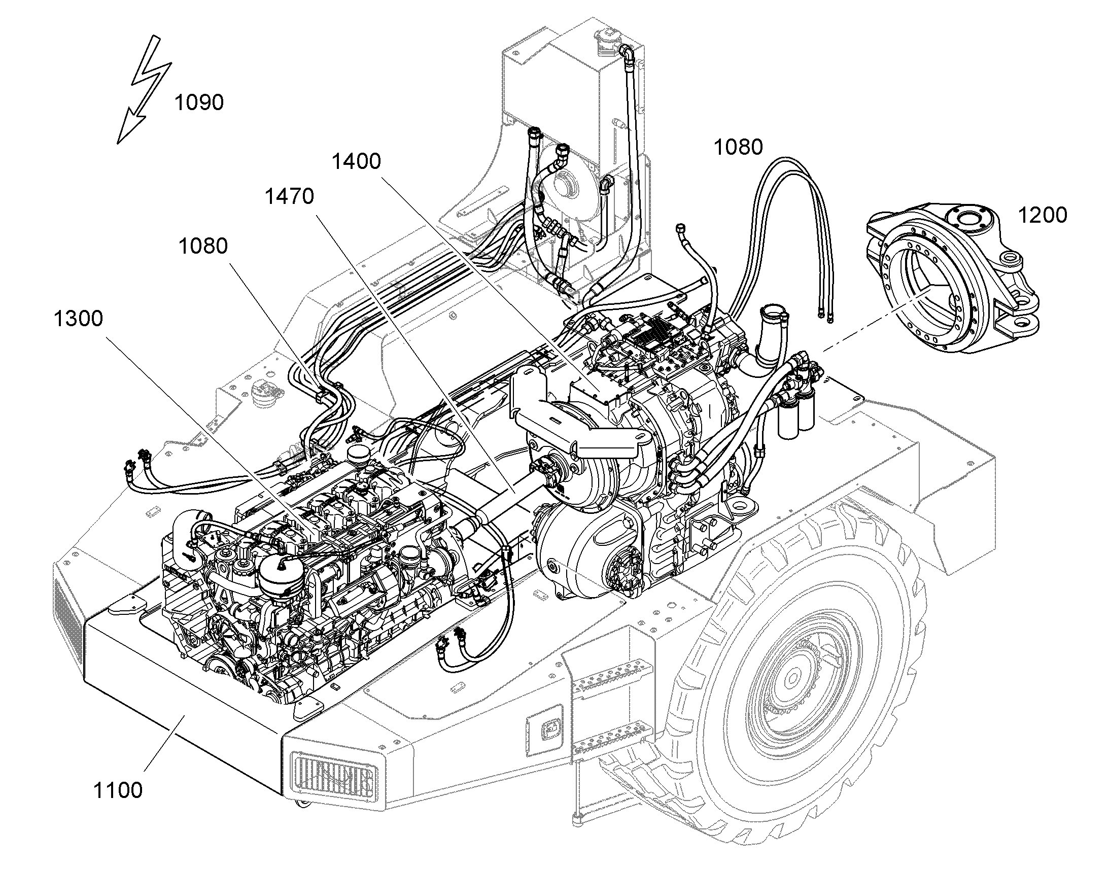 ЭЛЕКТРОУСТАНОВКА ПЕРЕДА 9646424 LIEBHERR