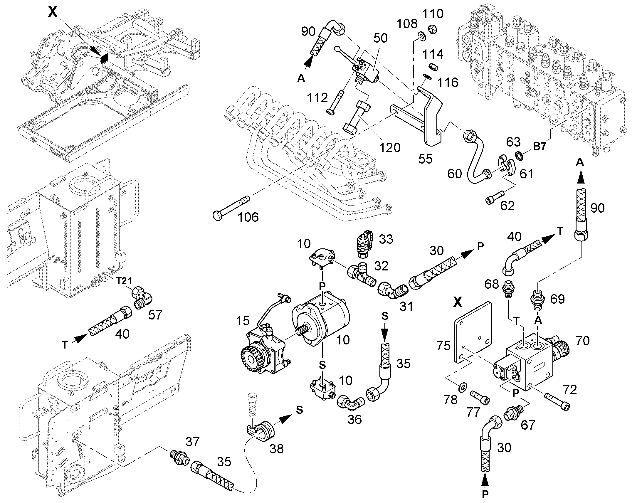 ШЛАНГ 20X800 10454949 LIEBHERR