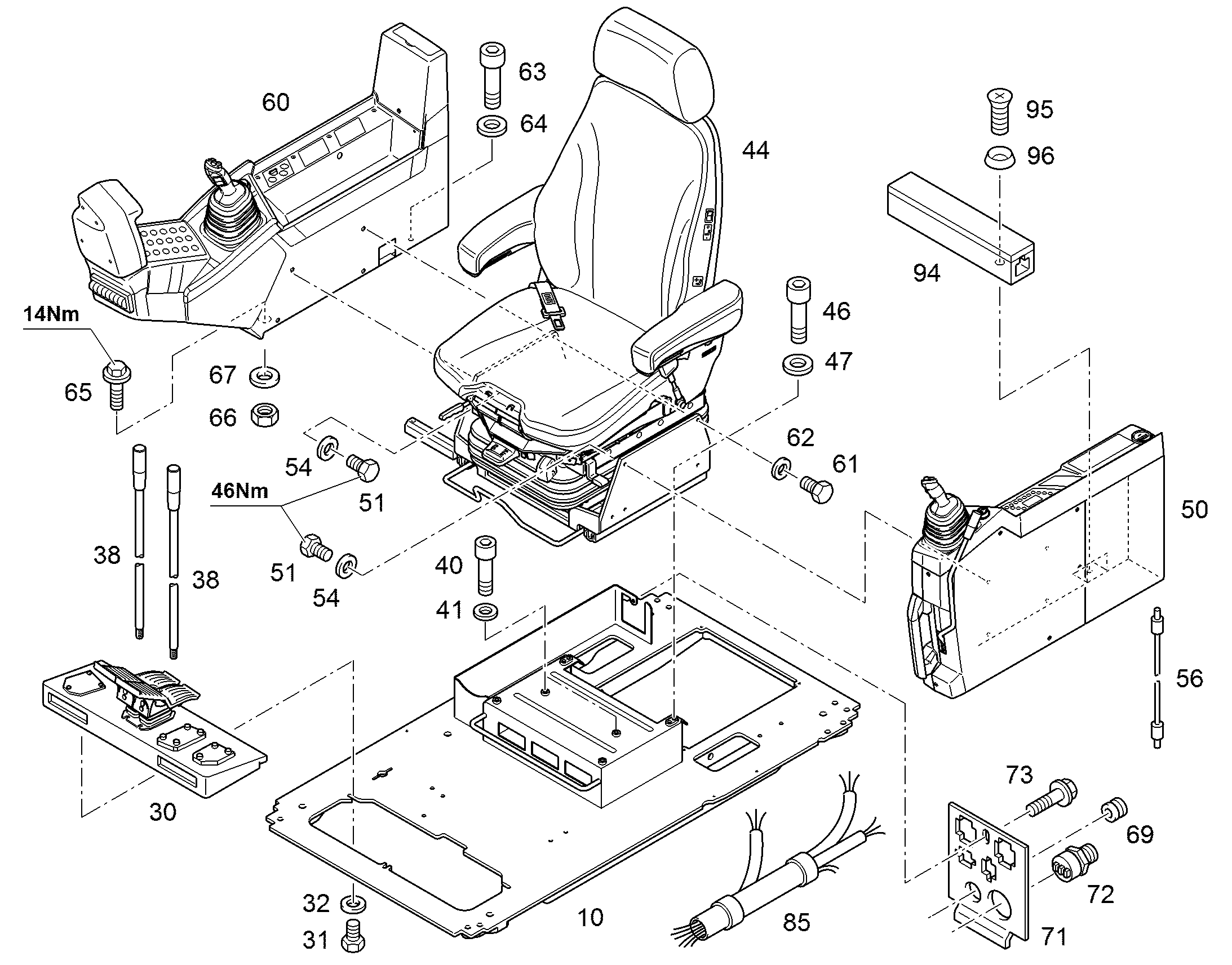 ПОДЛОКОТНИК ЛЕВЫЙ 94049868 LIEBHERR