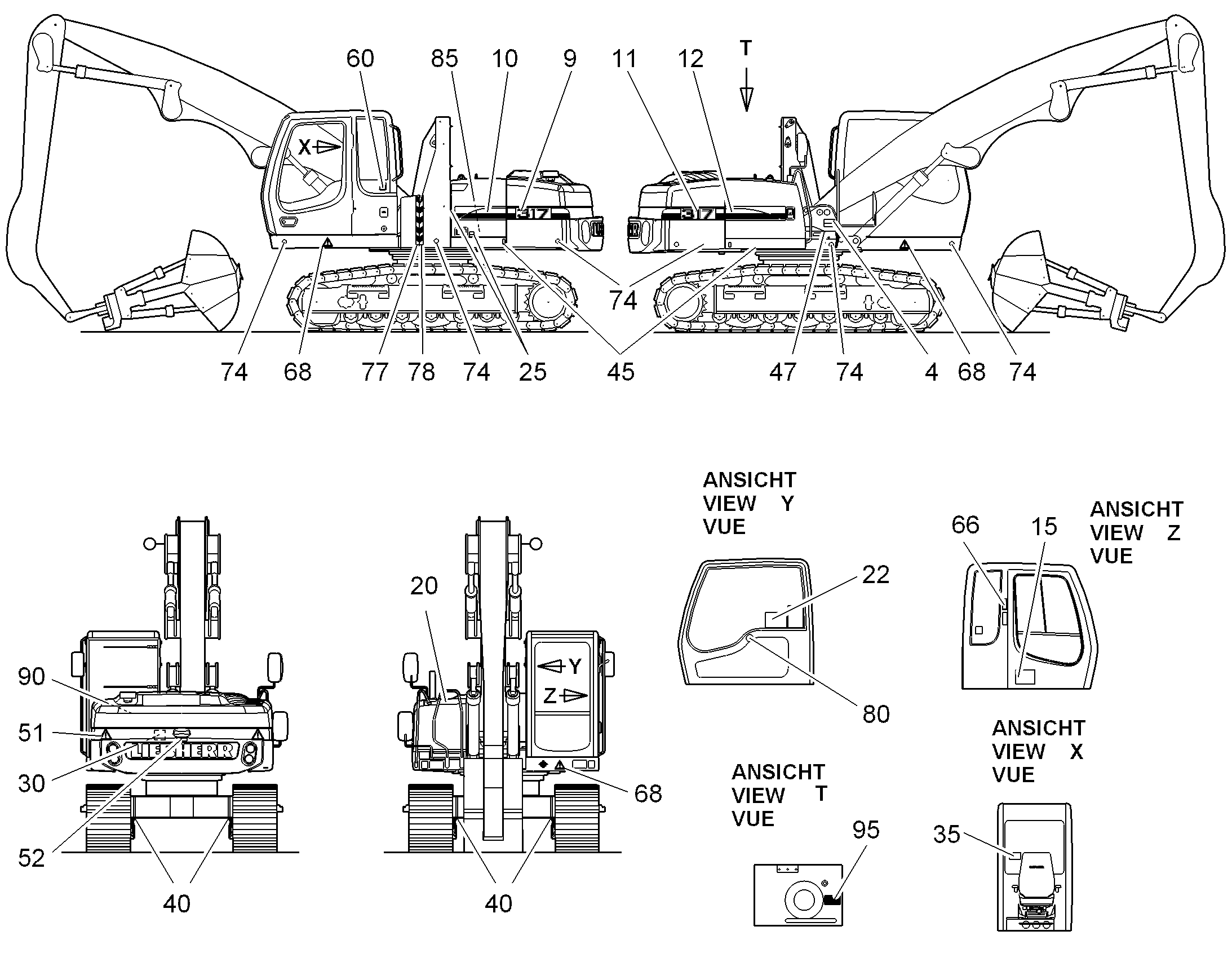 ТАБЛИЧКИ АМЕРИКА 94012418 LIEBHERR