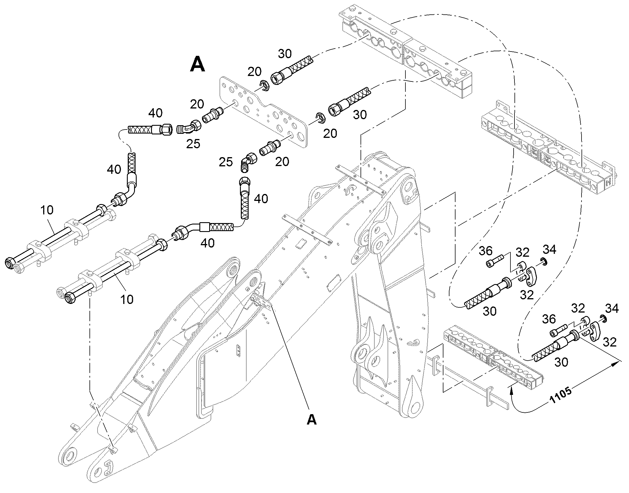 ШЛАНГ 20X1750 11114618 LIEBHERR