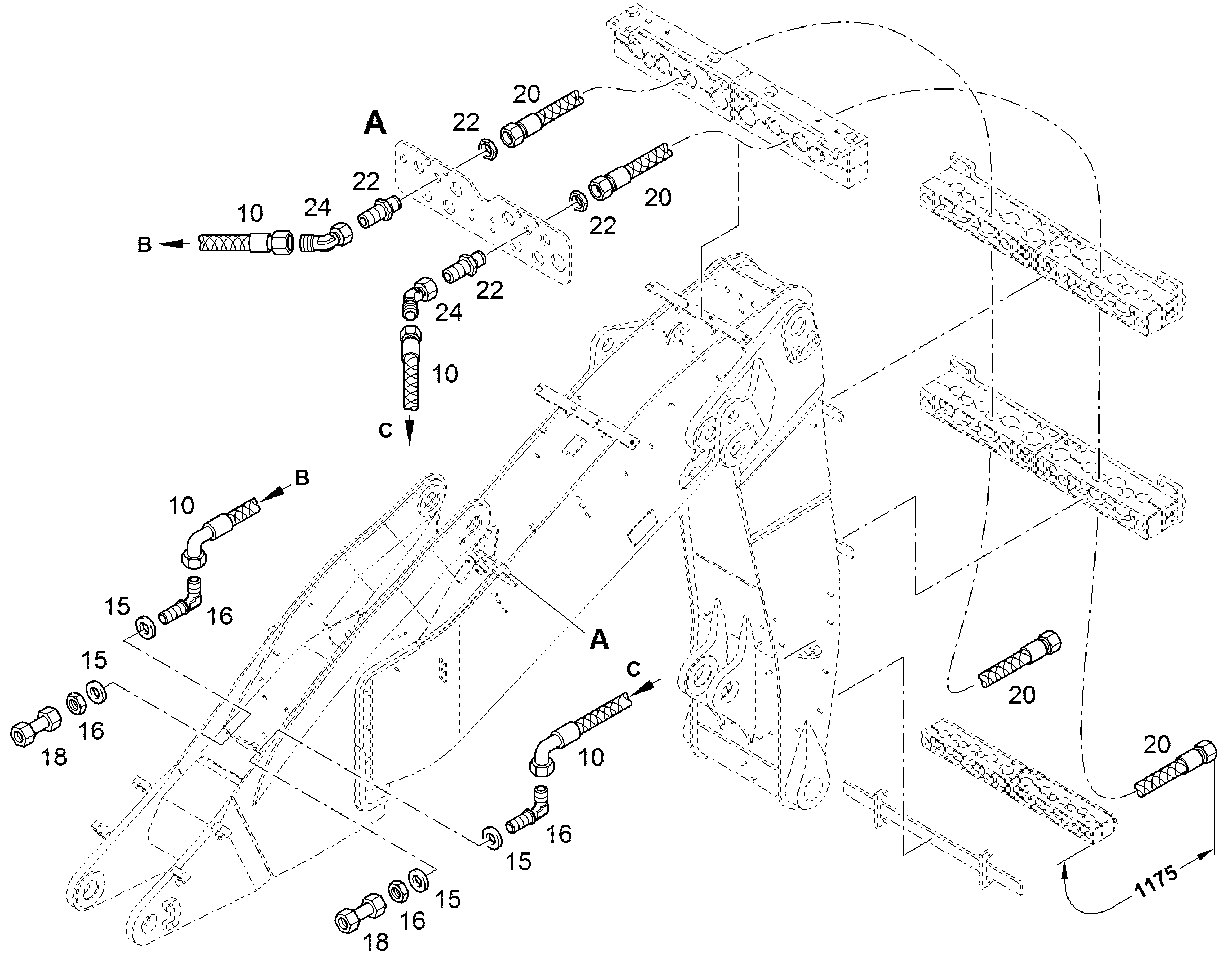 ШЛАНГ 12X1700 11114617 LIEBHERR