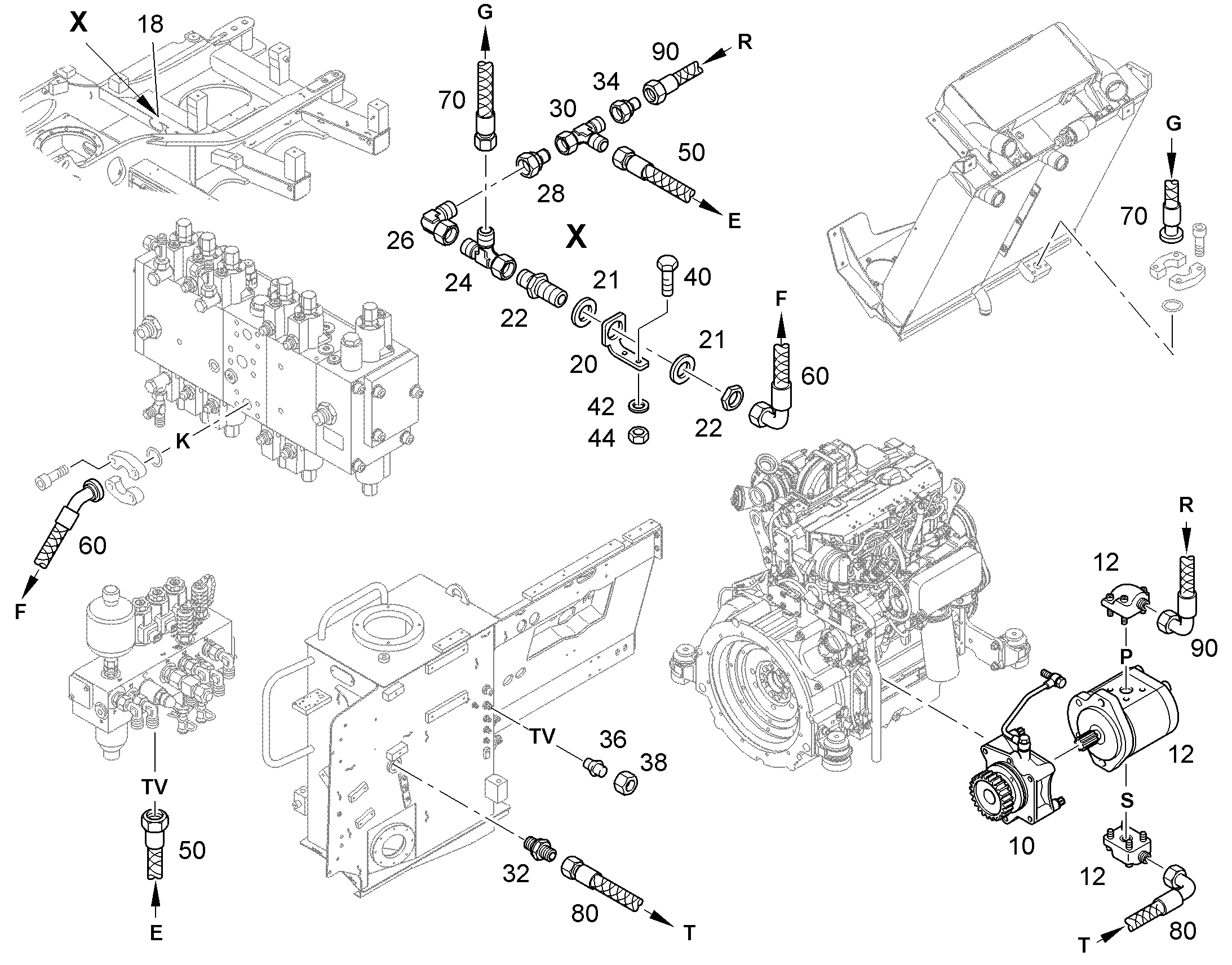 ШЛАНГ 12X1550 10024625 LIEBHERR