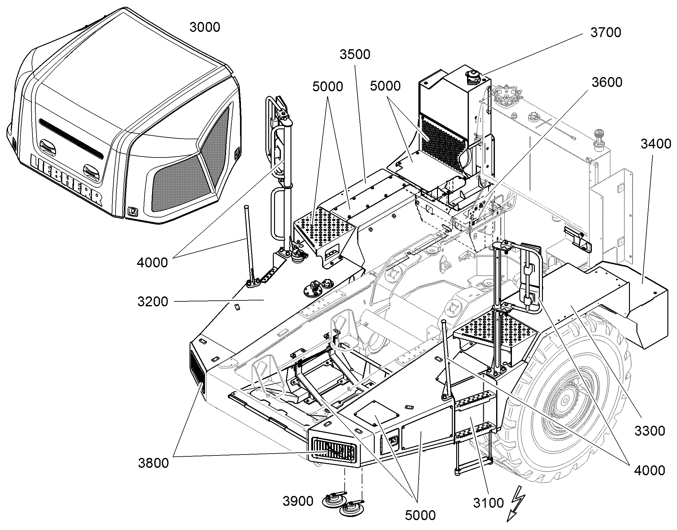 МОНТАЖ ПРЕДОХРАНИТЕЛЬН.КРЮКА 94024565 LIEBHERR