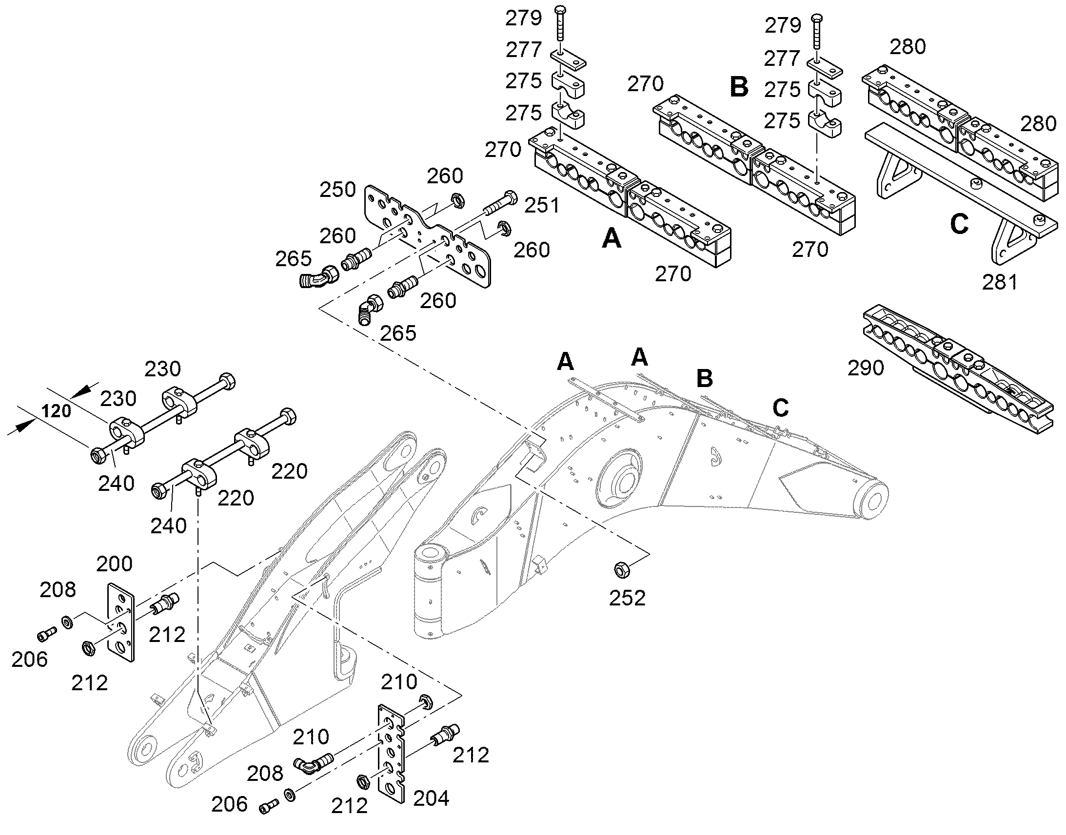 РАЗДЕЛИТЕЛЬНЫЙ ЛИСТ 10X100X241 94054469 LIEBHERR