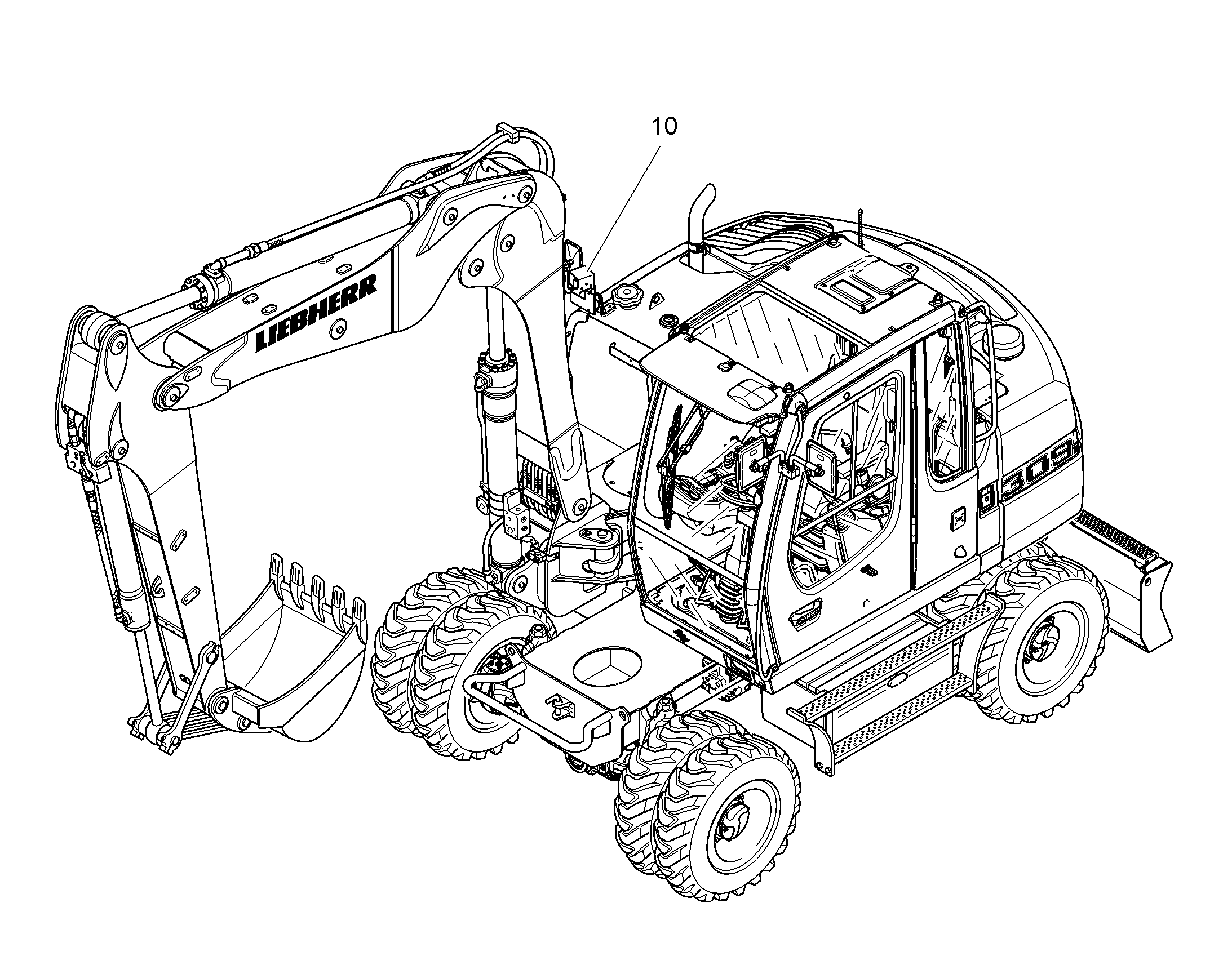 БОКОВАЯ ДВЕРЬ ЛЕВАЯ ЗАДНЯЯ 94034299 LIEBHERR