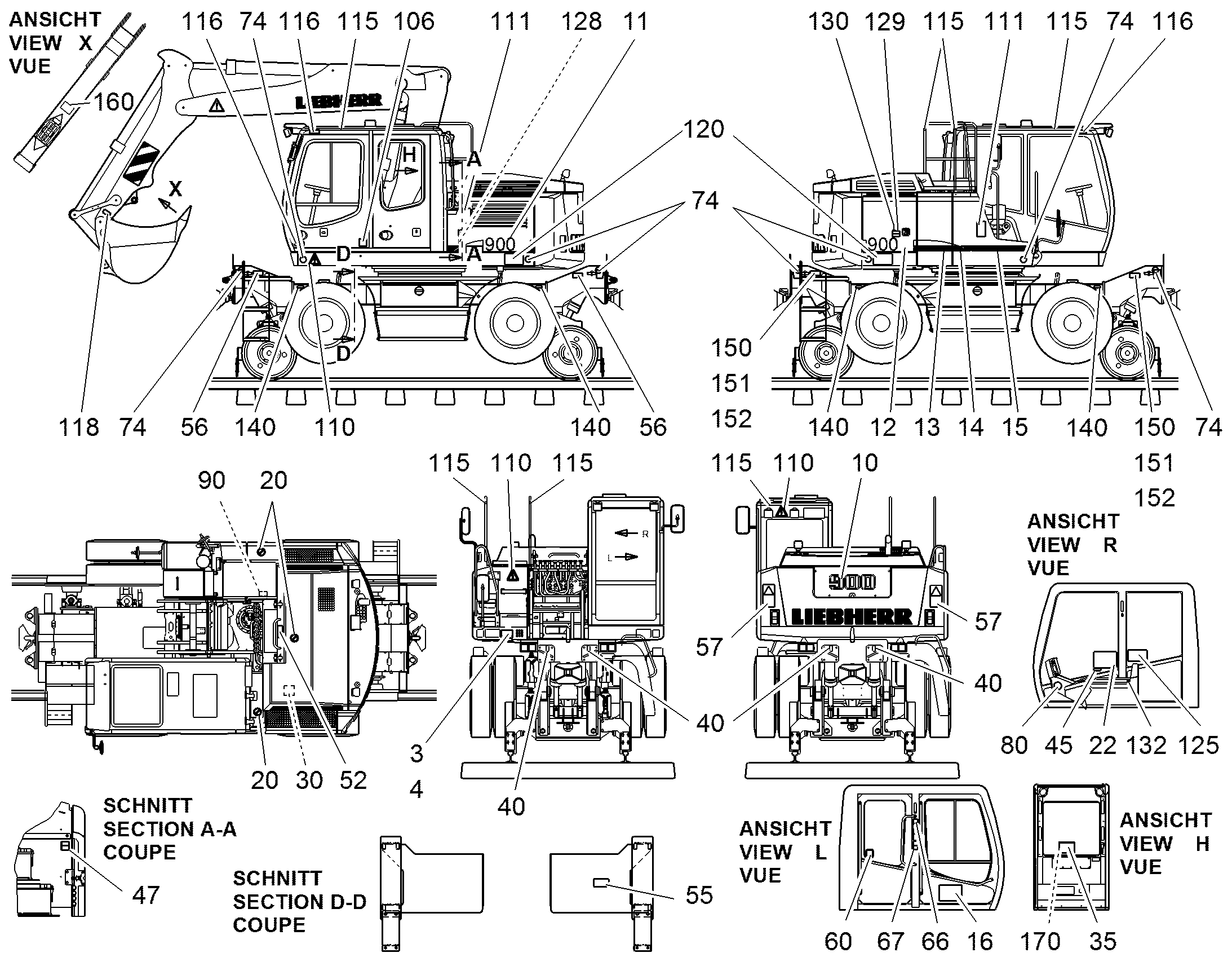 ЩИТОК С НАДПИСЬЮ 256mmX150mm 94032498 LIEBHERR
