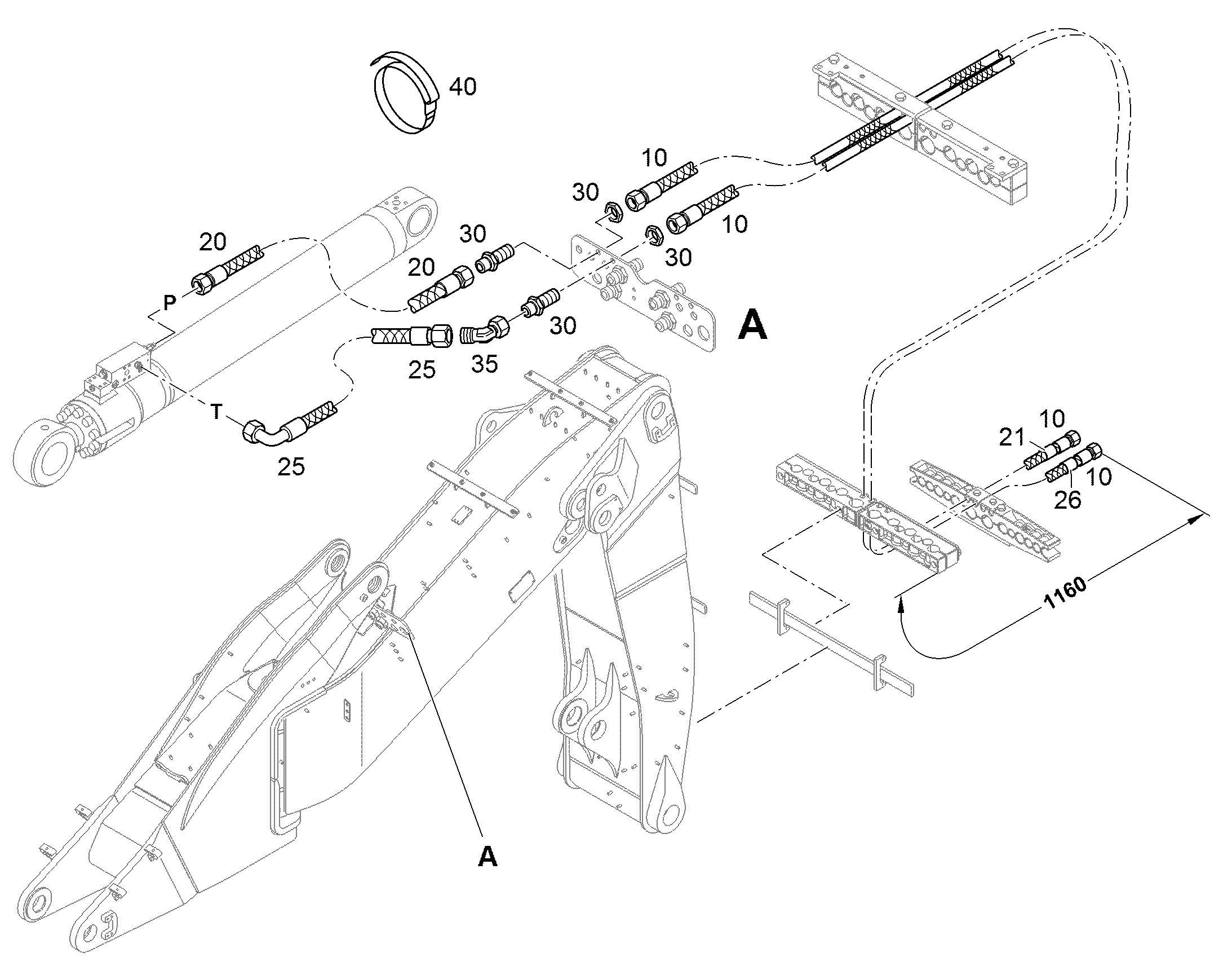 ШЛАНГ УПРАВЛЕНИЯ 8X4960 10100209 LIEBHERR