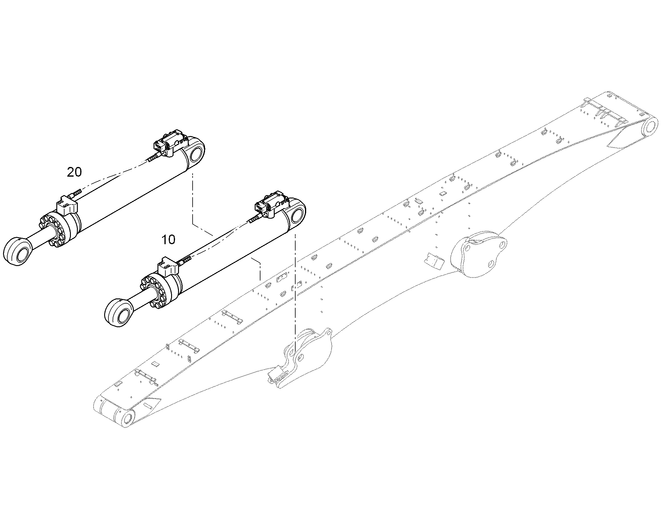 ЦИЛИНДР РУКОЯТИ СПРАВА 11377468 LIEBHERR