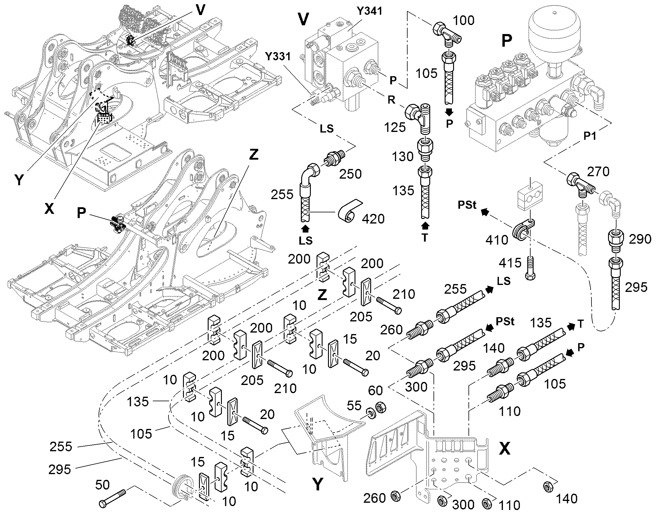 КЛЕММА ПОЛОВИННАЯ DIN 3015-3 Z 4 R 30 26,9 PP SW 7408007 LIEBHERR