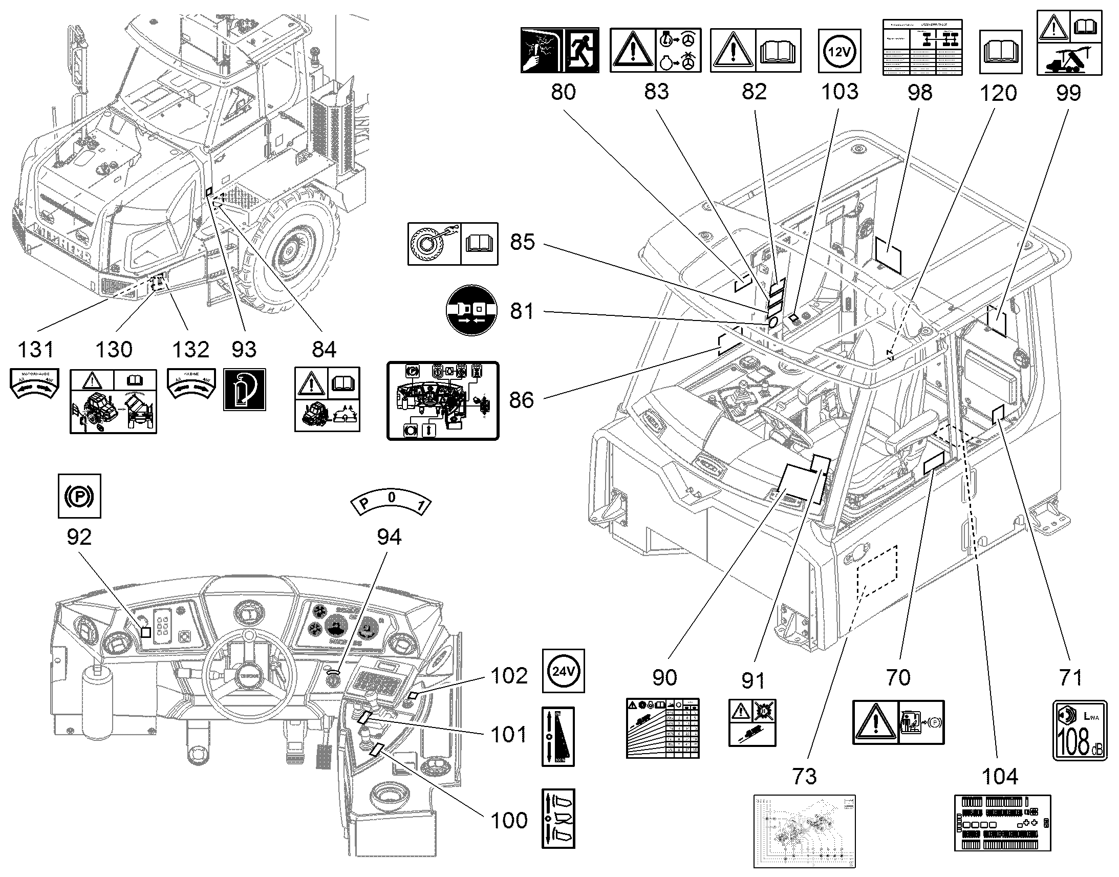 НАКЛЕЙКА 108DB 94mmX104mm 94019010 LIEBHERR