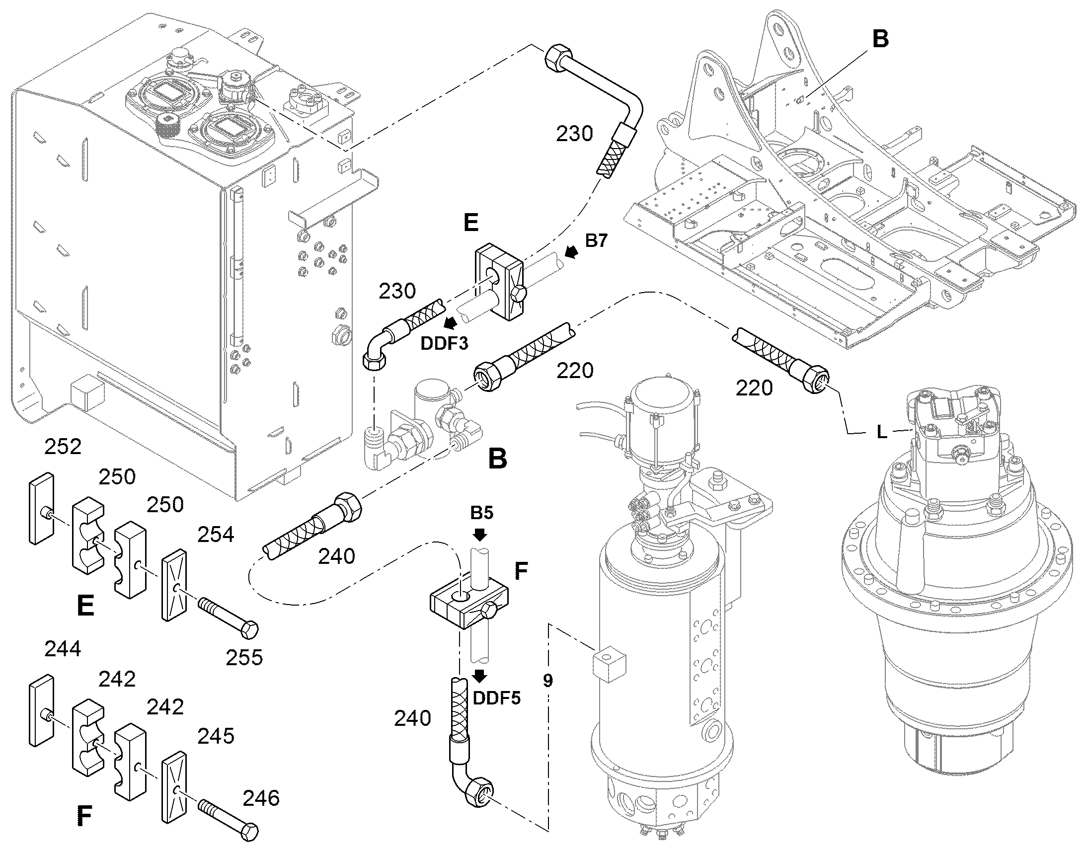 КЛЕММА ПОЛОВИННАЯ DIN 3015-3 Z 5 R 42 38 PP SW 7412341 LIEBHERR