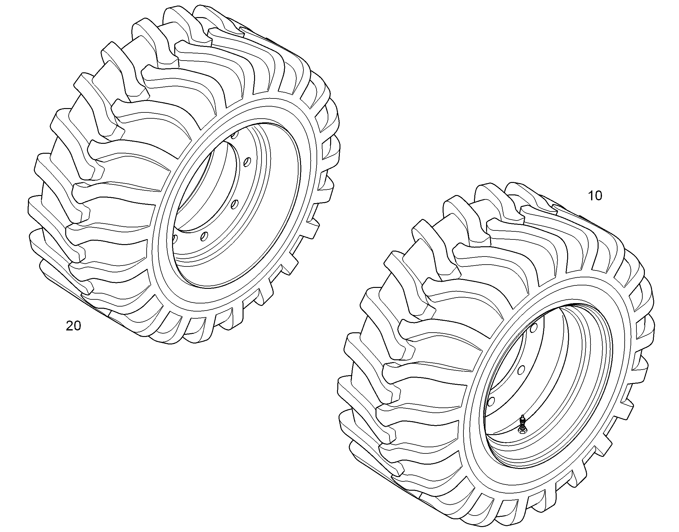 ШИНЫ ШИРОКОПРОФИЛЬНЫЕ ЛЕВЫЕ 600/40 - 22.5 9211345 LIEBHERR