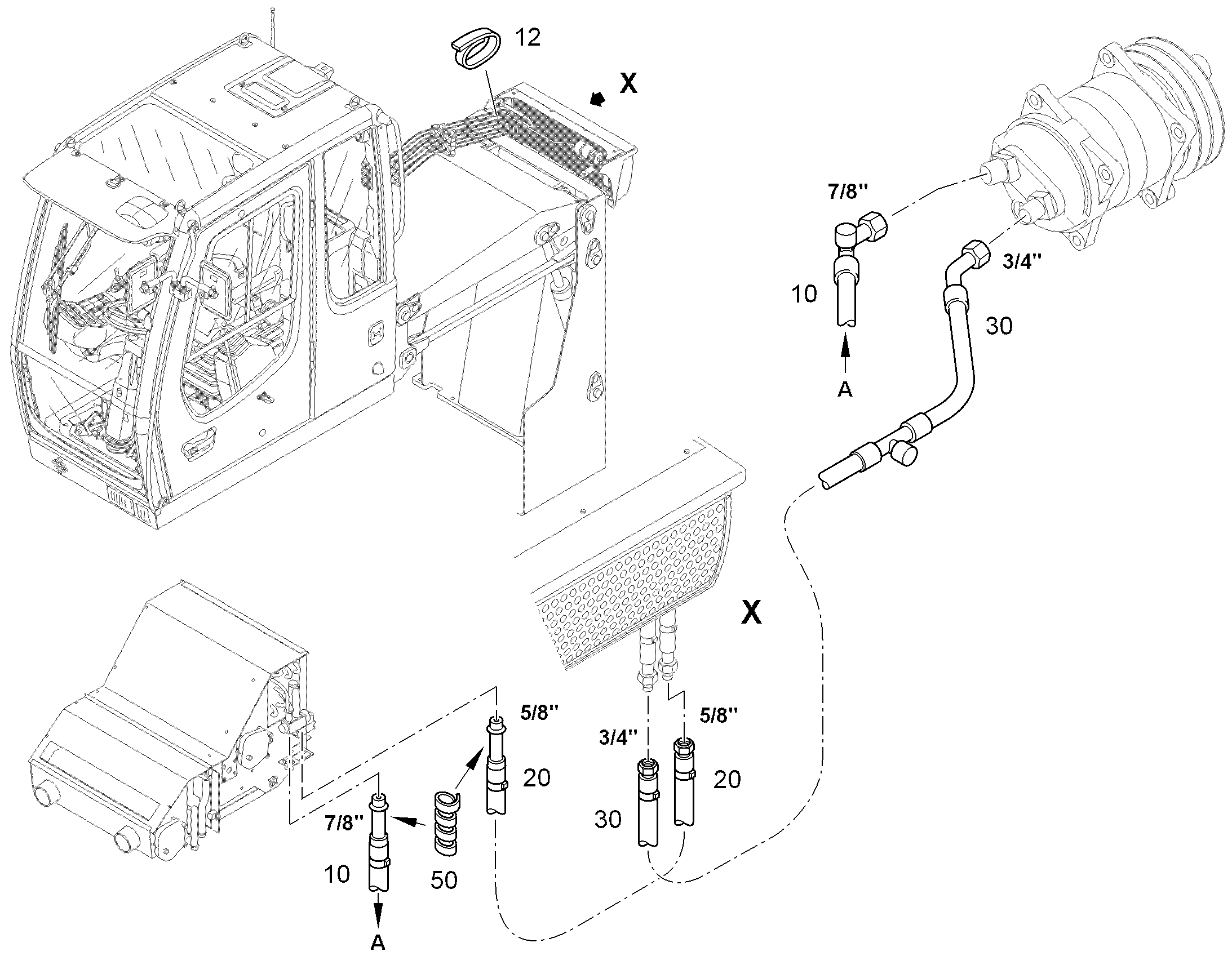 ШЛАНГ КОНДИЦИОНЕРА 10,5X4600 11101348 LIEBHERR