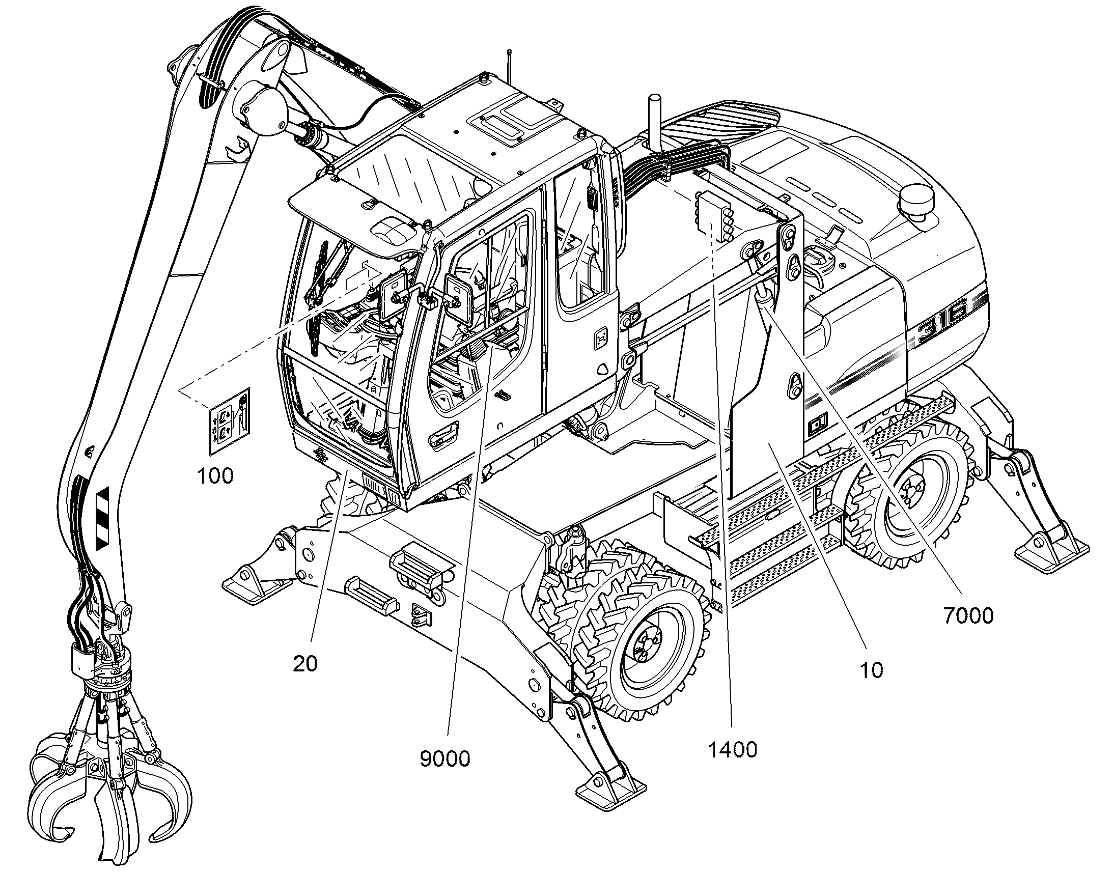 ТАБЛИЧКА СИМВОЛОВ ОБСЛУЖИВАНИЯ 60mmX60mm 94055326 LIEBHERR