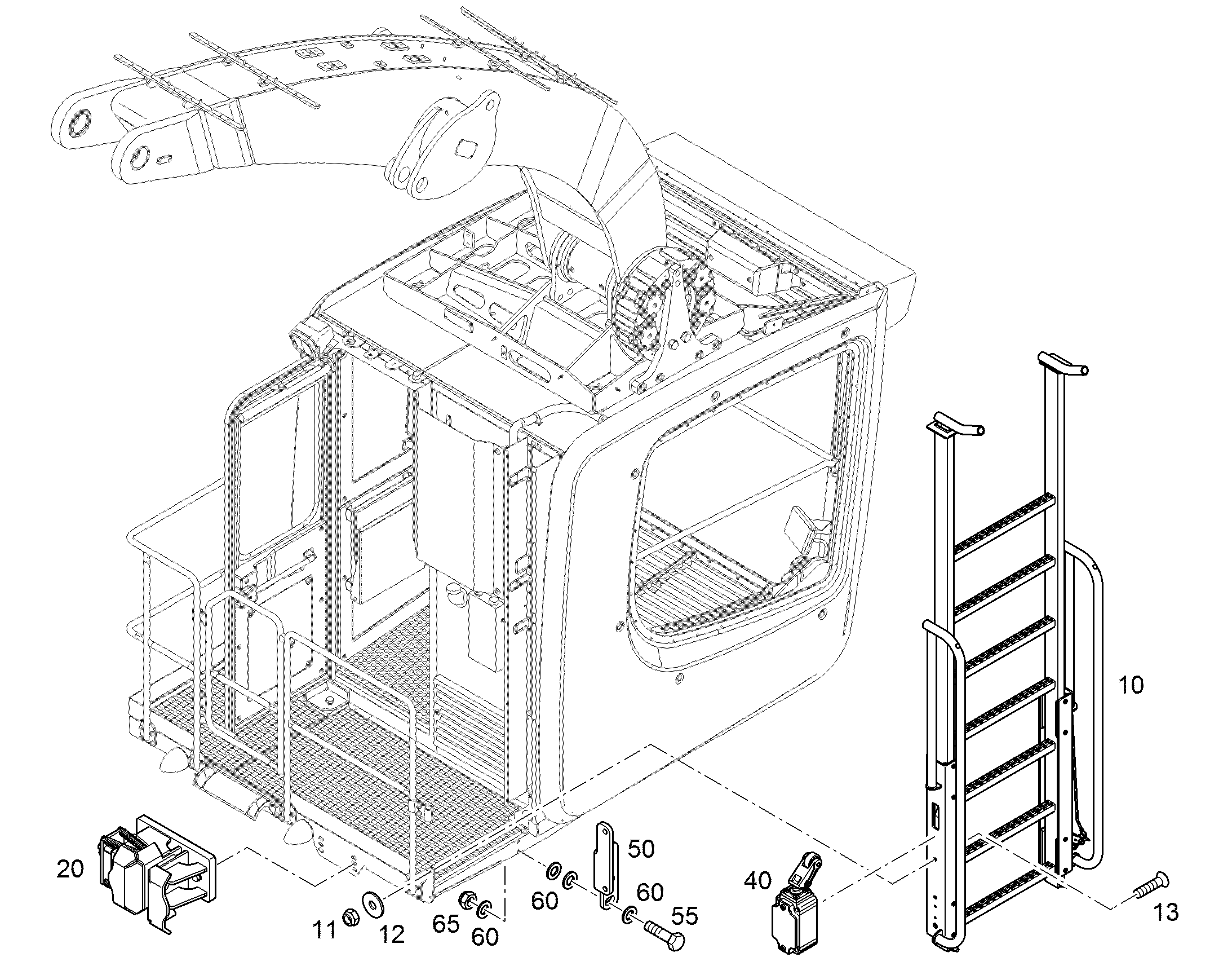 ЛЕСТНИЦА ВЫДВИЖНАЯ 7 11080573 LIEBHERR