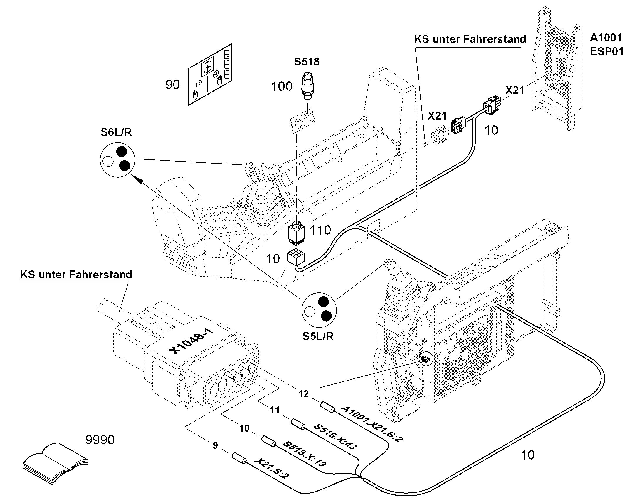 ТАБЛИЧКА СИМВОЛОВ ОБСЛУЖИВАНИЯ 80mmX60mm 94038973 LIEBHERR