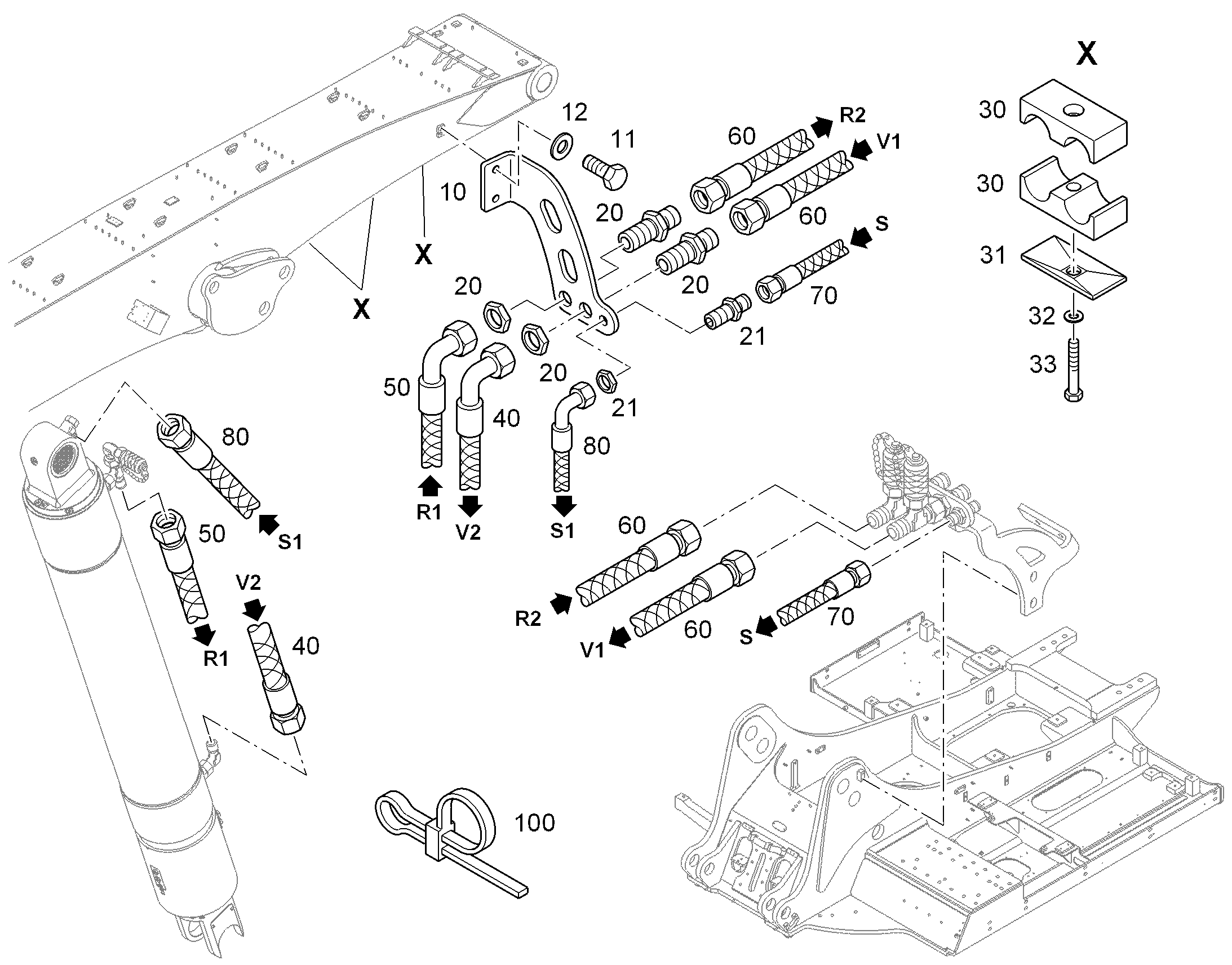 ПОЛУХОМУТИК 20 20 PA 6 11403003 LIEBHERR