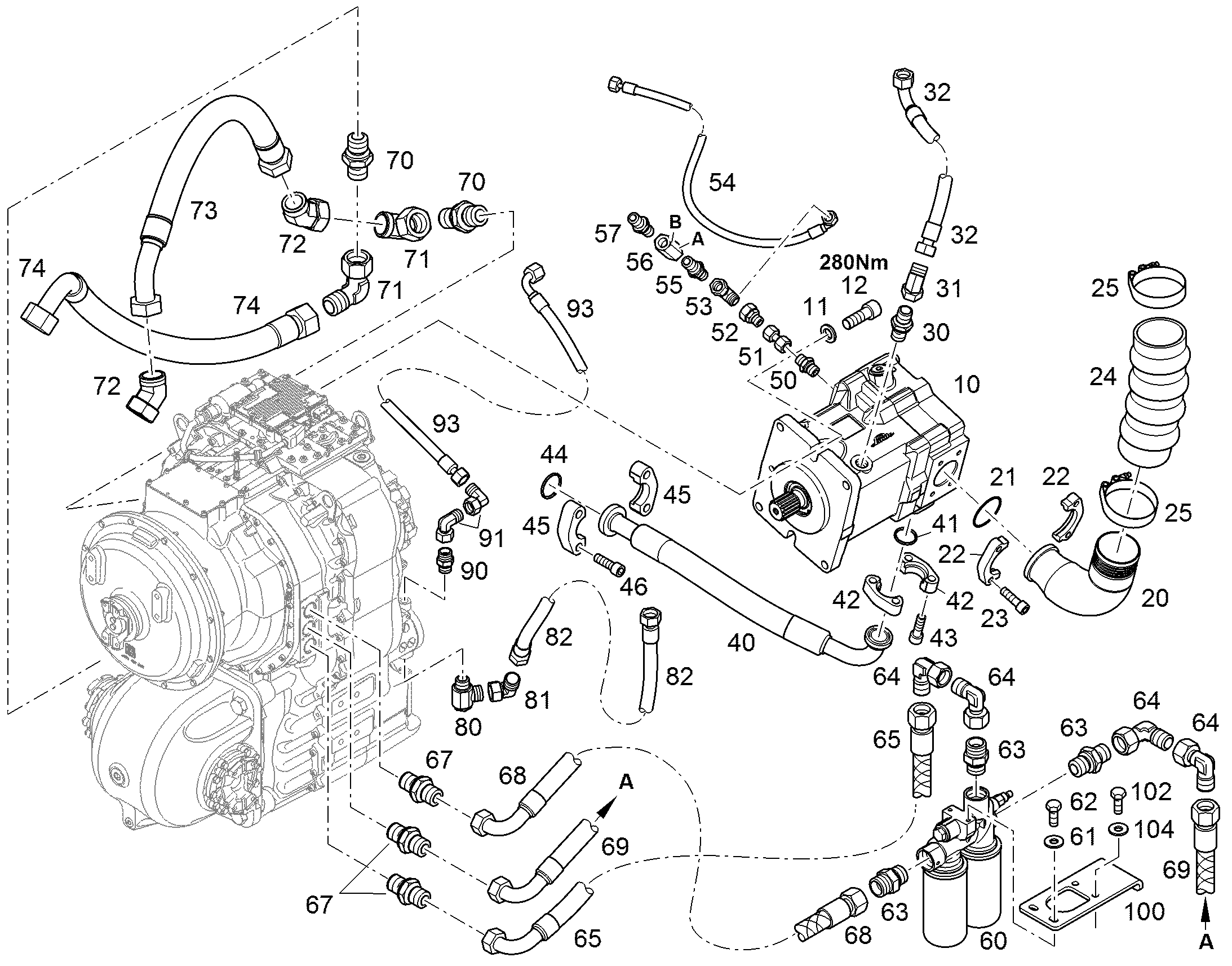 НАСОС АКСИАЛЬНОПОРШНЕВОЙ РЕГ. HPR-02 165cm³/U 11081688 LIEBHERR