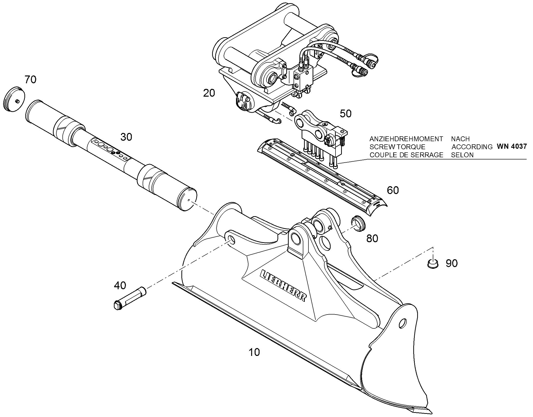 КОВШ КАНАВООЧИСТИТЕЛЯ 1200mm 0,29m³ 9592097 LIEBHERR