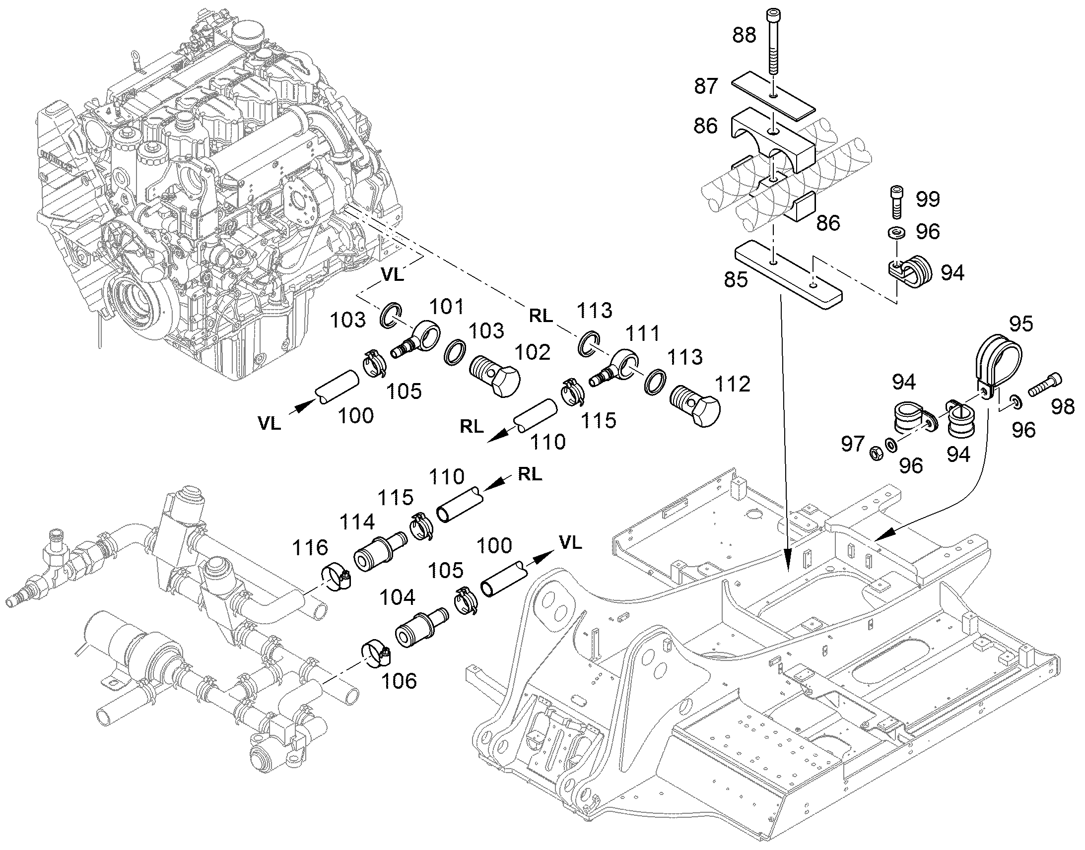 КЛЕММА ПОЛОВИННАЯ DIN 3015-3 Z 5 R 40 40 PP SW 7403050 LIEBHERR
