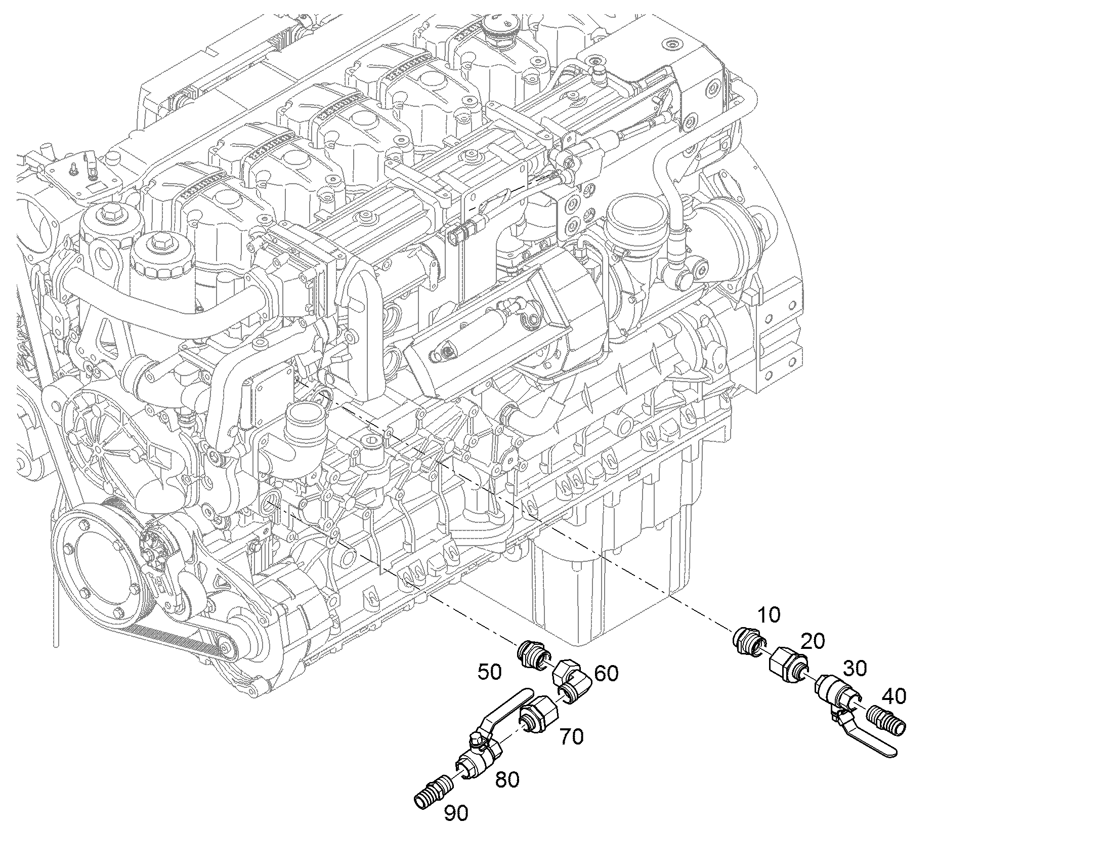 КРАН ШАРИКОВЫЙ 11114640 LIEBHERR