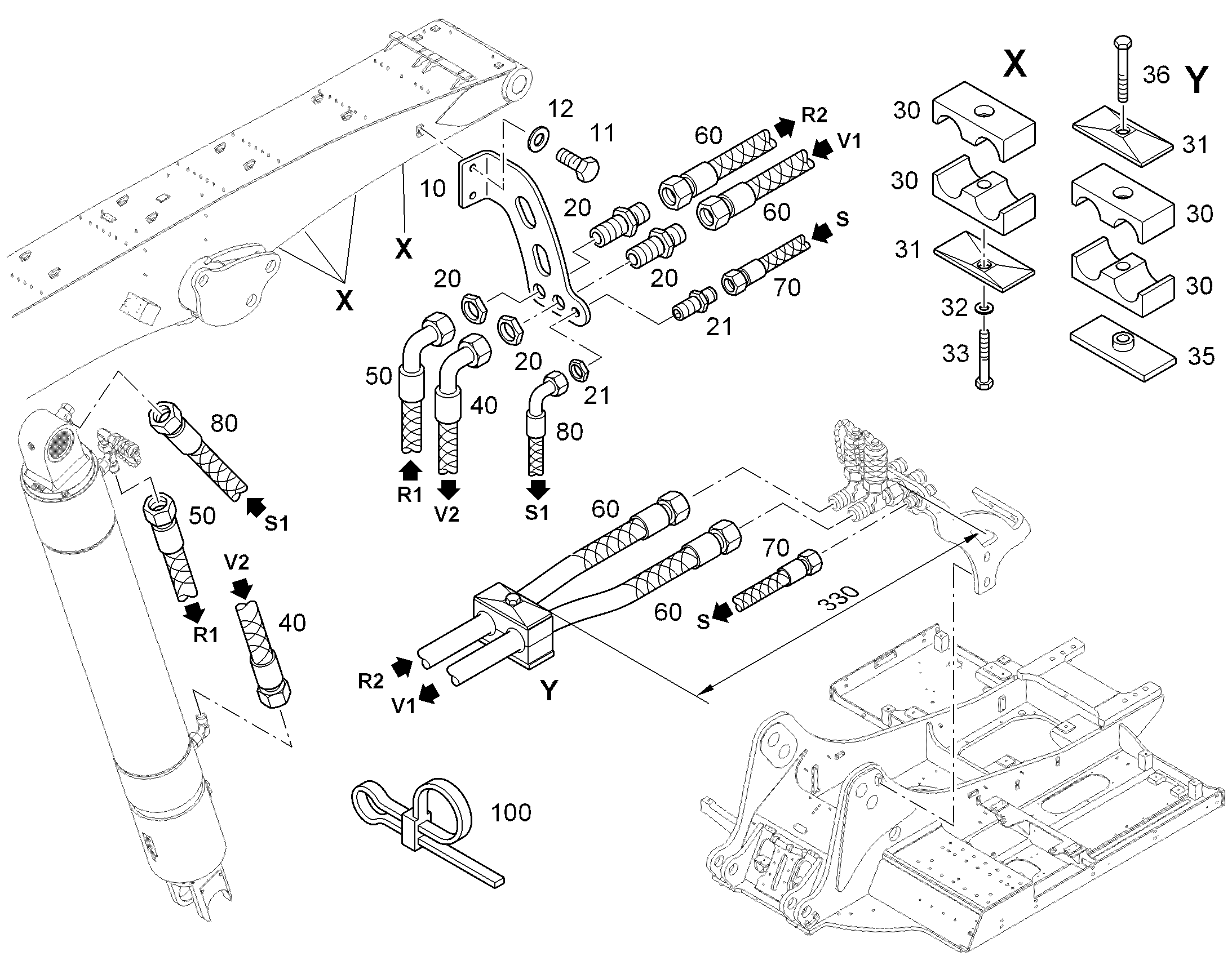 ШЛАНГ 12X2950 7410387 LIEBHERR